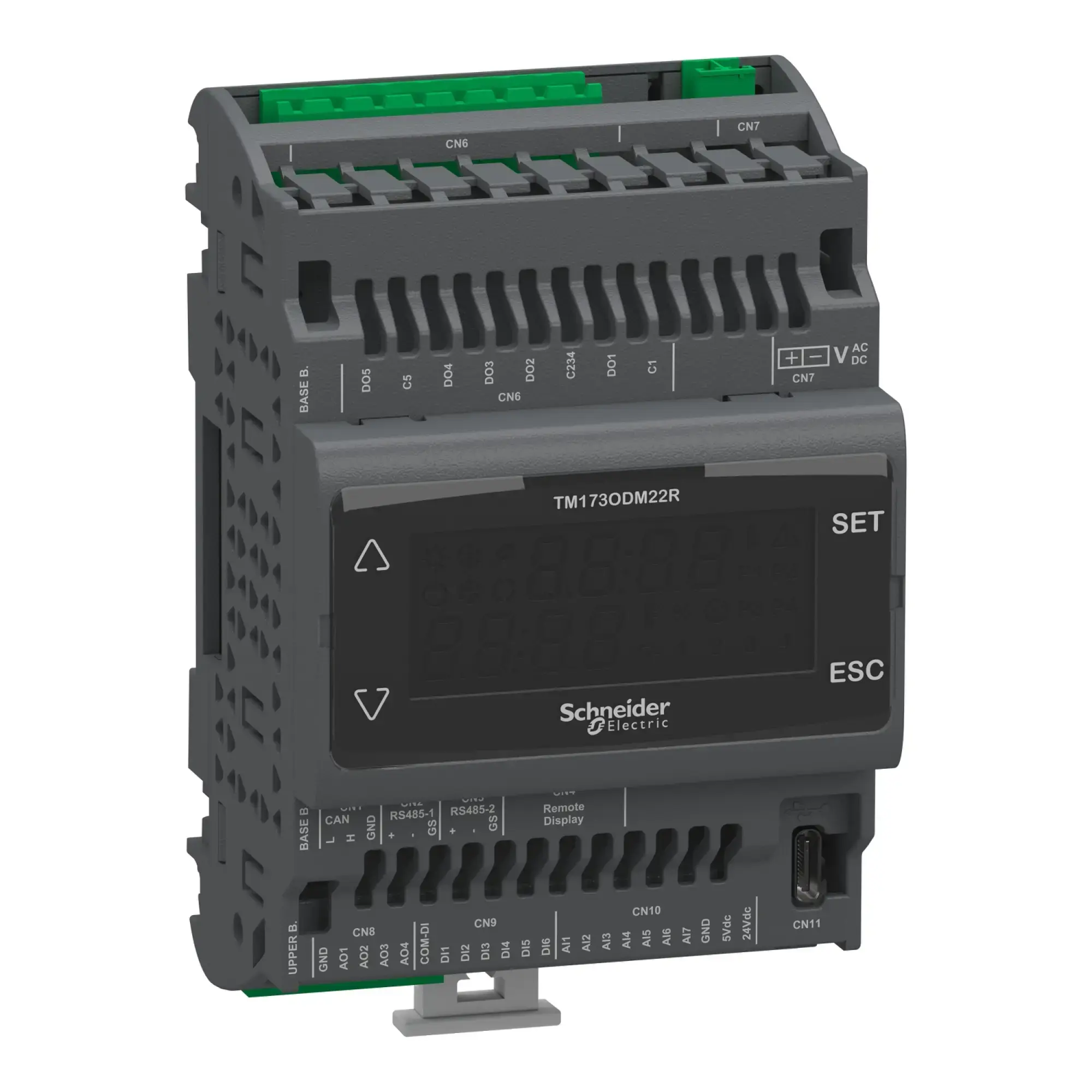 Schneider Electric TM173ODM22R SPS-Steuerung, Modicon M173, Optimized mit Display, 22 E/A, 2 RS485, 1 CAN, 24 VAC/DC (img_002)