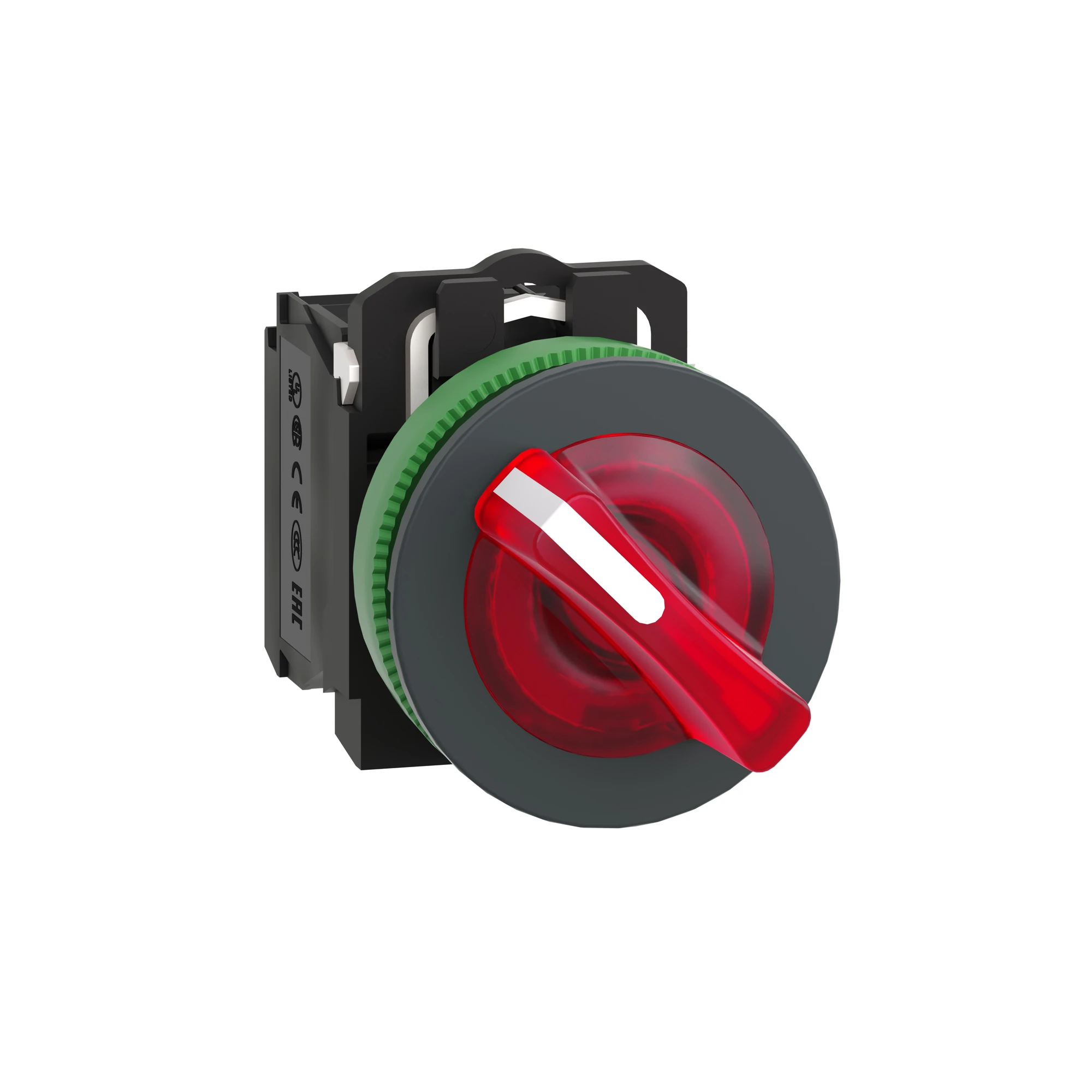 Schneider Electric XB5FK124M5 Illuminated Selector Switch, Harmony XB5F, Plastic, Red, 30mm, Universal LED, 2 Positions, 1NO + 1NC, 230-240V AC (img_001) Schneider Electric XB5FK124M5 Illuminated Selector Switch, Harmony XB5F, Plastic, Red, 30mm, Universal LED, 2 Positions, 1NO + 1NC, 230-240V AC (img_001)