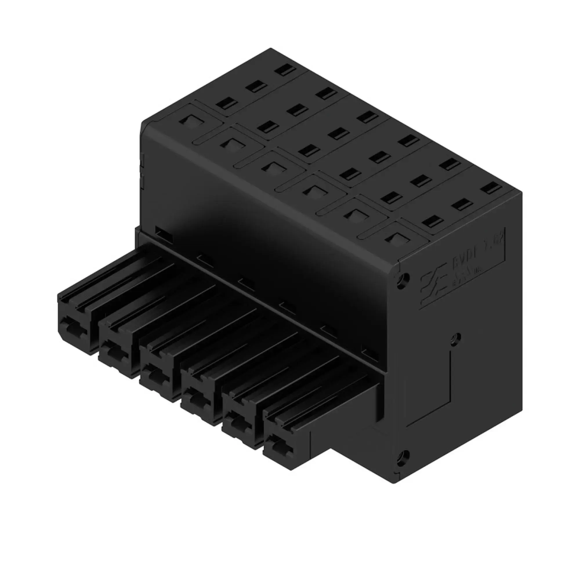 Weidmüller 2720460000 PCB connector (wire connection), 600 V, 46 A, Pitch in mm: 7.62, 10 mm², Number of poles: 6, PUSH IN with actuator, Tension-clamp connection, Box (img_001)