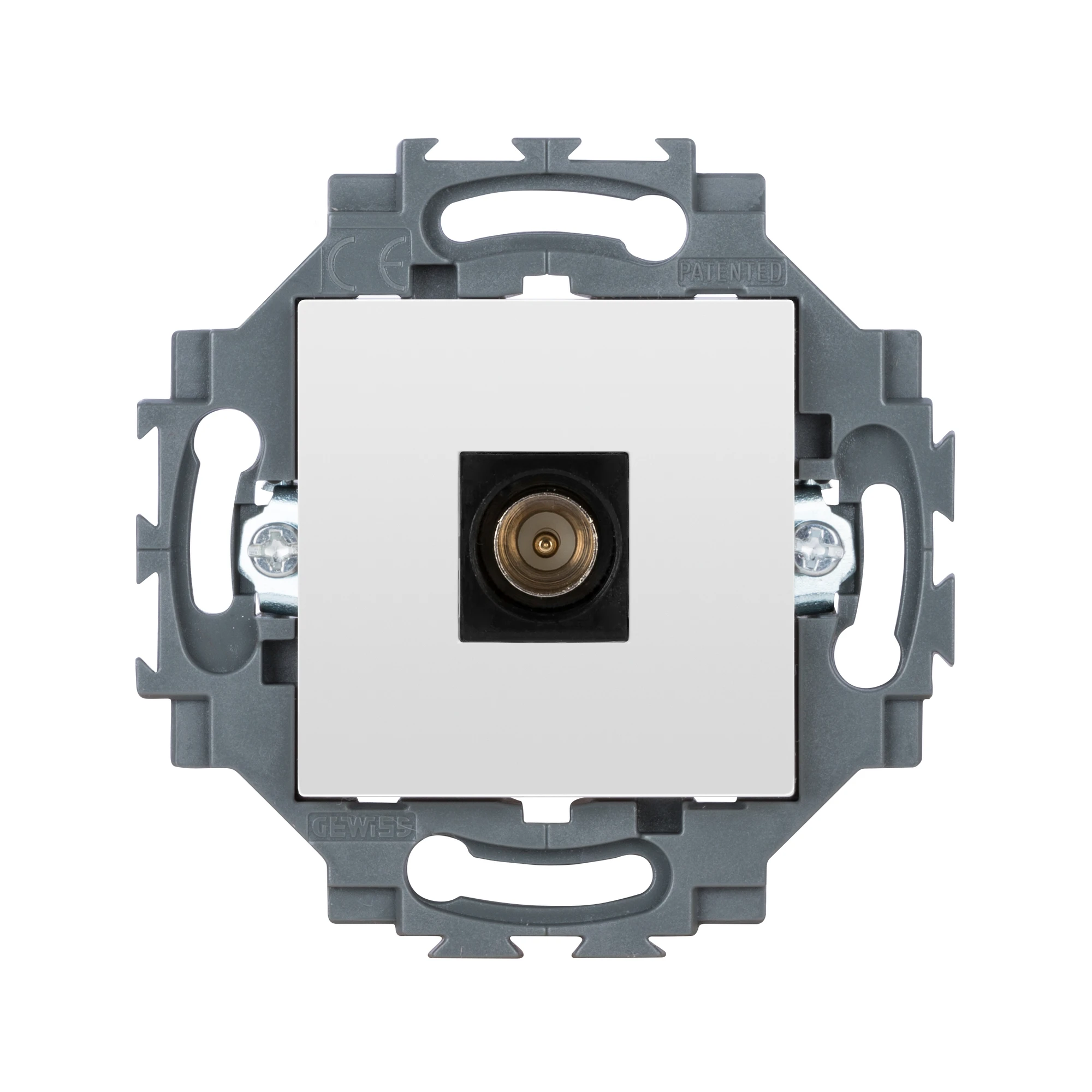 GEWISS GW35261W TV-Dose Dahlia IEC Stecker 9.5 mm Daempfung 0dB Cremeweiss (img_001)