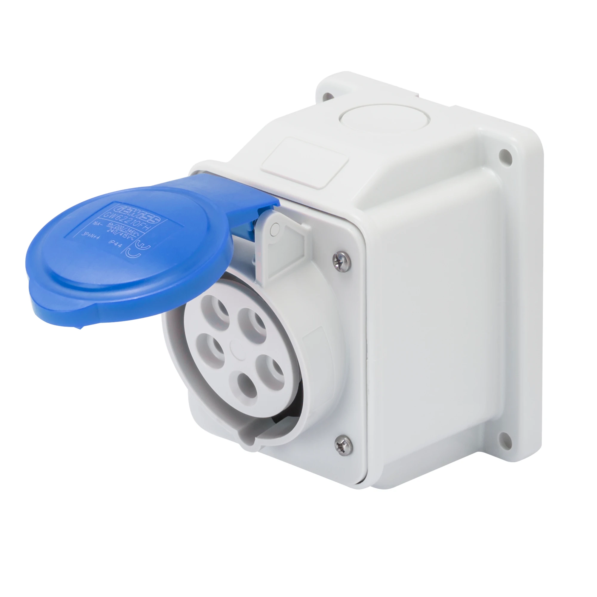 GEWISS GW62416 10° ANGLED SURFACE-MOUNTING SOCKET-OUTLET - IP44 - 3P+E 32A 200-250V 50/60HZ - BLUE - 9H - SCREW WIRING (img_001) GEWISS GW62416 10° ANGLED SURFACE-MOUNTING SOCKET-OUTLET - IP44 - 3P+E 32A 200-250V 50/60HZ - BLUE - 9H - SCREW WIRING (img_001)