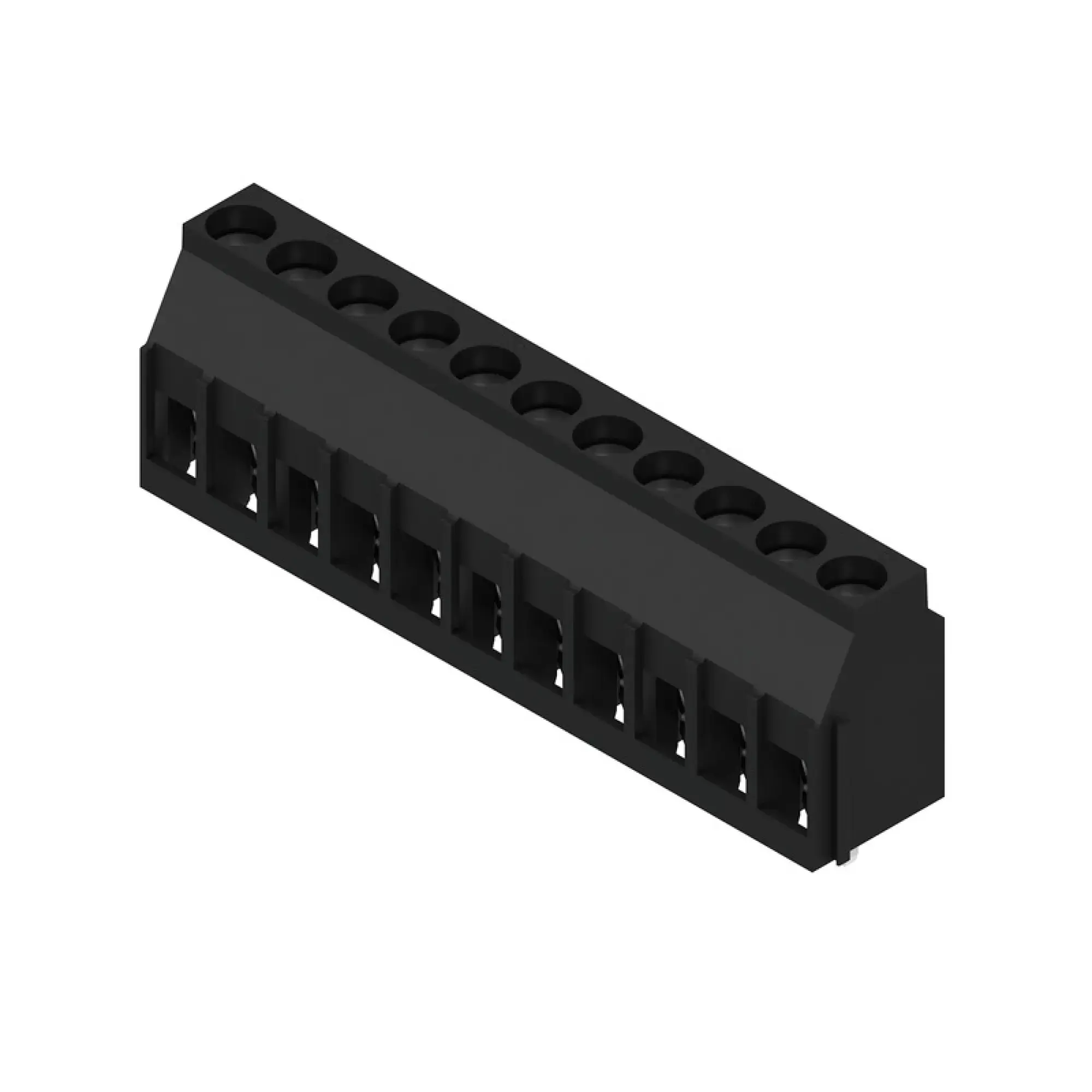 Weidmüller 2567200000 PCB terminal, 320 V, 32.5 A, Pitch in mm: 5.08, 6 mm², Number of poles: 11, Clamping yoke connection, THT solder connection, 90°, Box (img_001)