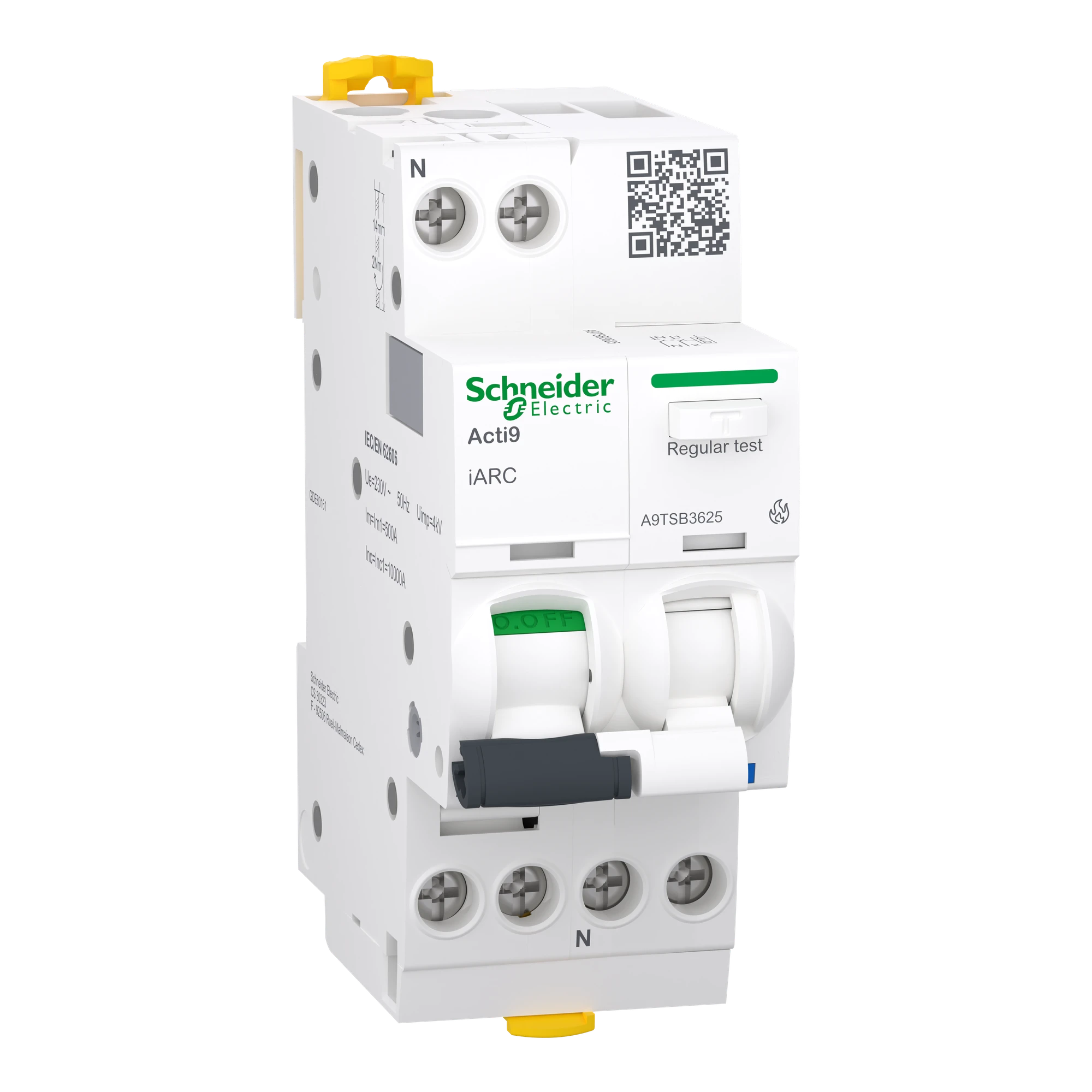 Schneider Electric A9TSB3625 Acti9 iArc, AFDD (Fehlerlichtbogenschutz), 1P+N, bis zu max. 25A (img_001) Schneider Electric A9TSB3625 Acti9 iArc, AFDD (Fehlerlichtbogenschutz), 1P+N, bis zu max. 25A (img_001)
