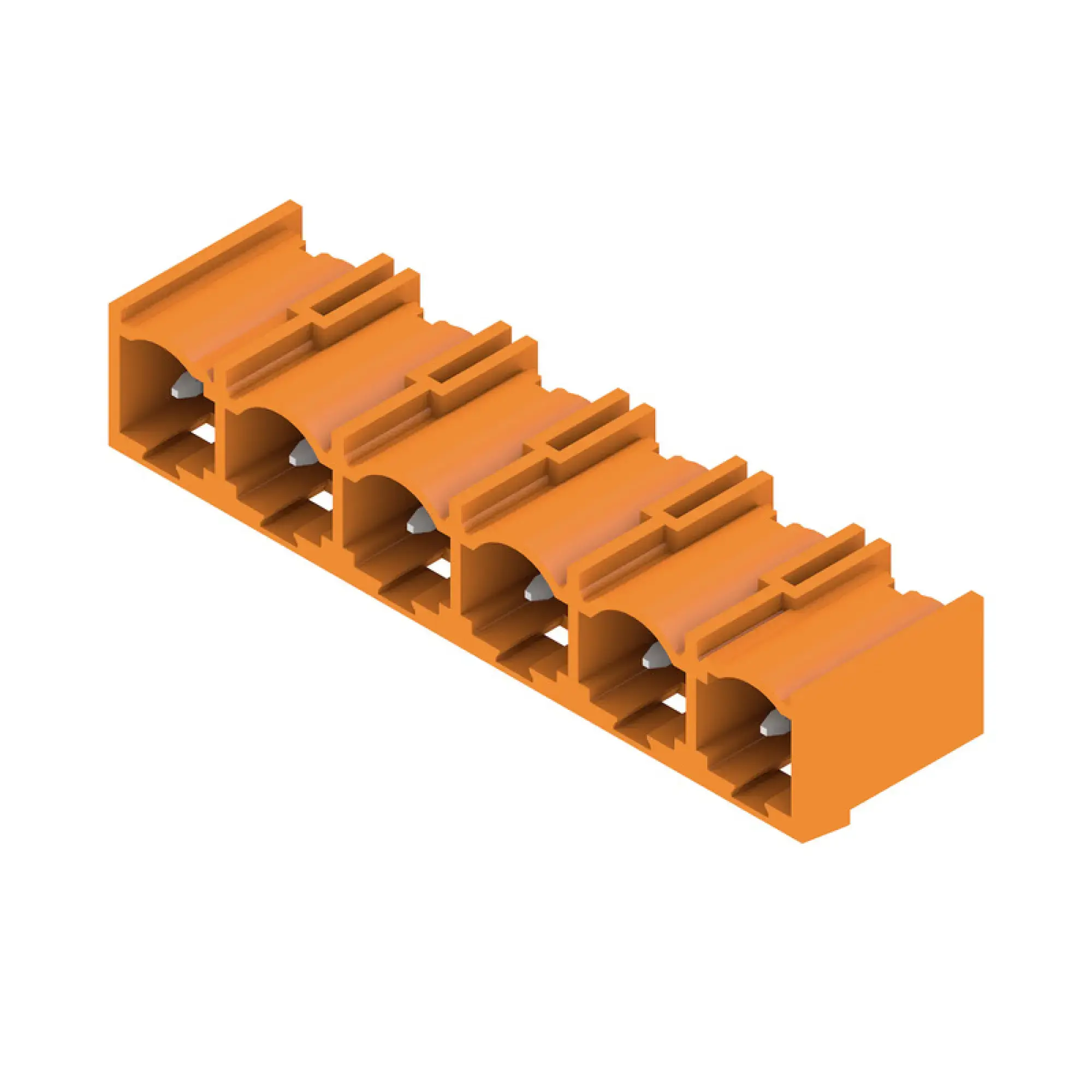 Weidmüller 1472530000 PCB connector (board connection), 500 V, 27.5 A, Pitch in mm: 7.62, Number of poles: 6, THT solder connection, Box (img_001)