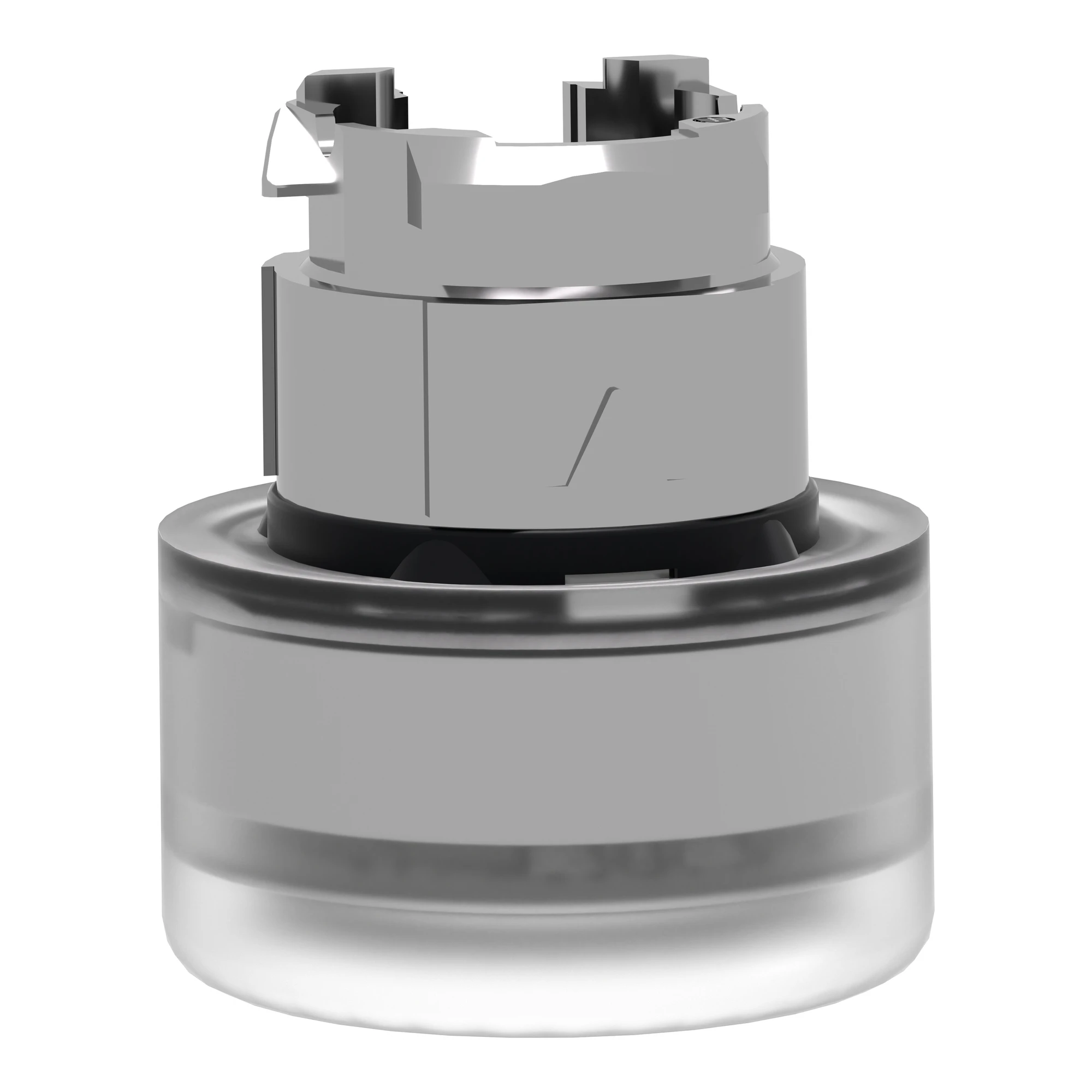 Schneider Electric ZB4BP18 Pushbutton, Front Element, Harmony XB4, Metal, 22mm, White, Unlabelled, Momentary, With Protective Cap, For Insert Plate (img_007)