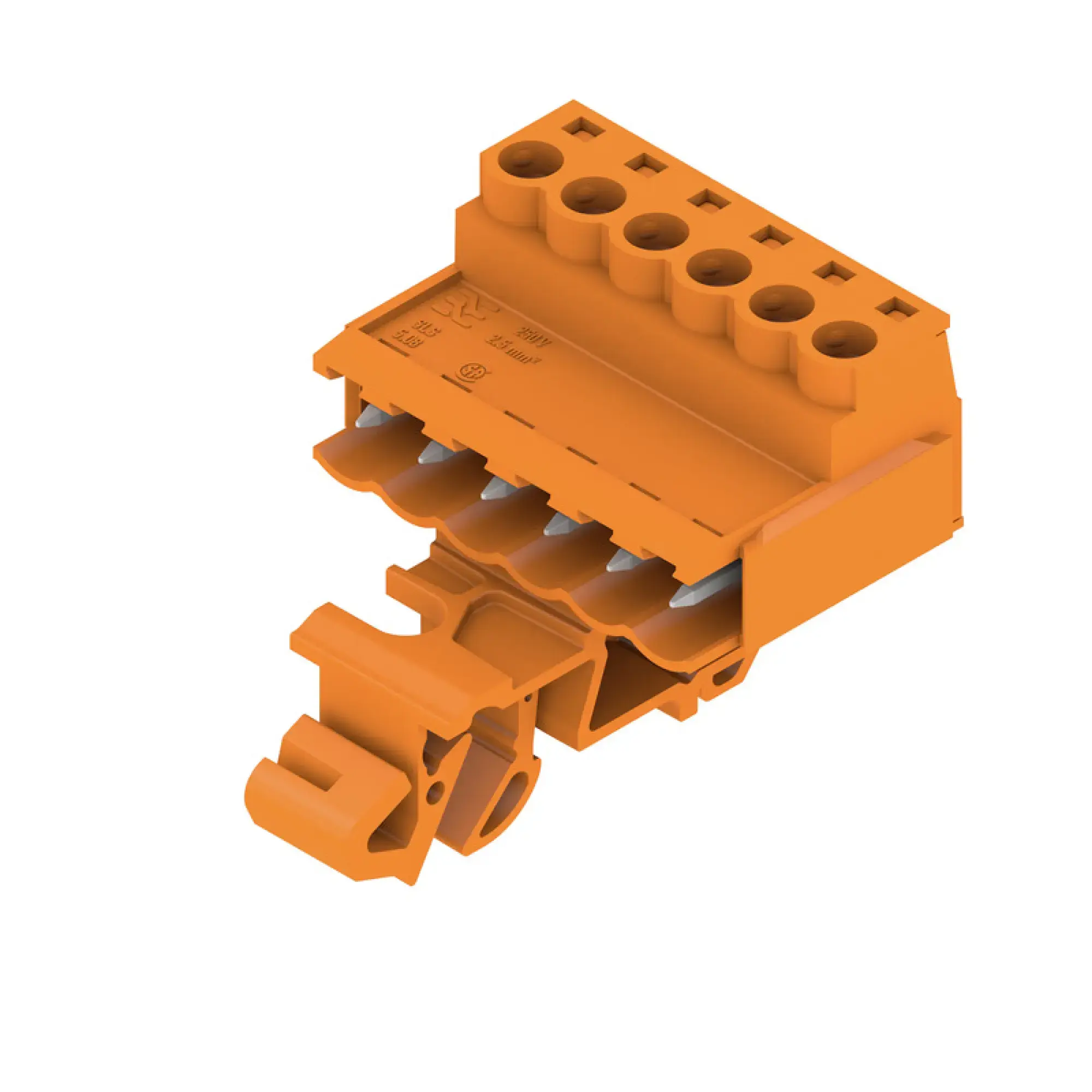Weidmüller 1846060000 PCB connector (wire connection), 320 V, 21.5 A, Pitch in mm: 5.08, 3.31 mm², Number of poles: 6, Clamping yoke connection, Box (img_001)