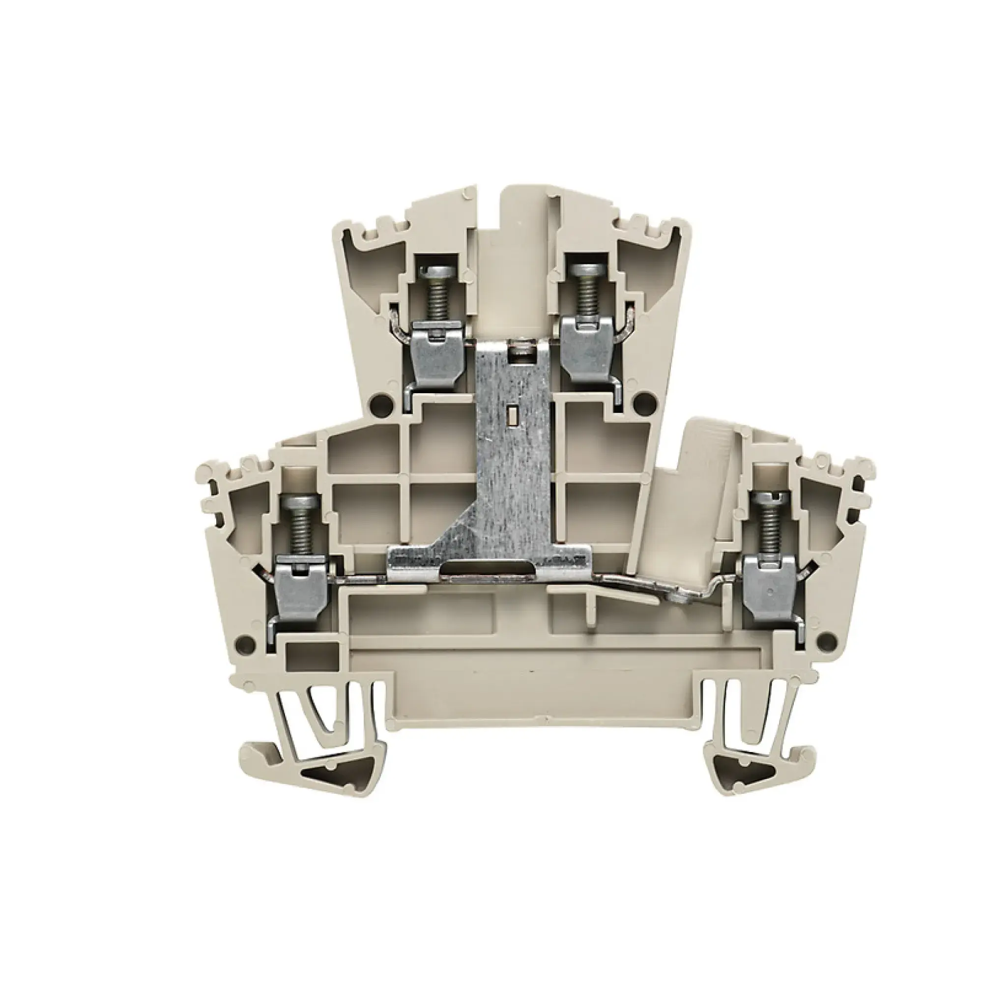 Weidmüller 1022300000 Multi-tier modular terminal, Screw connection, dark beige, 2.5 mm², 400 V, 400 V, Number of connections: 4, Number of levels: 2, TS 35, V-0, Wemid (img_001)
