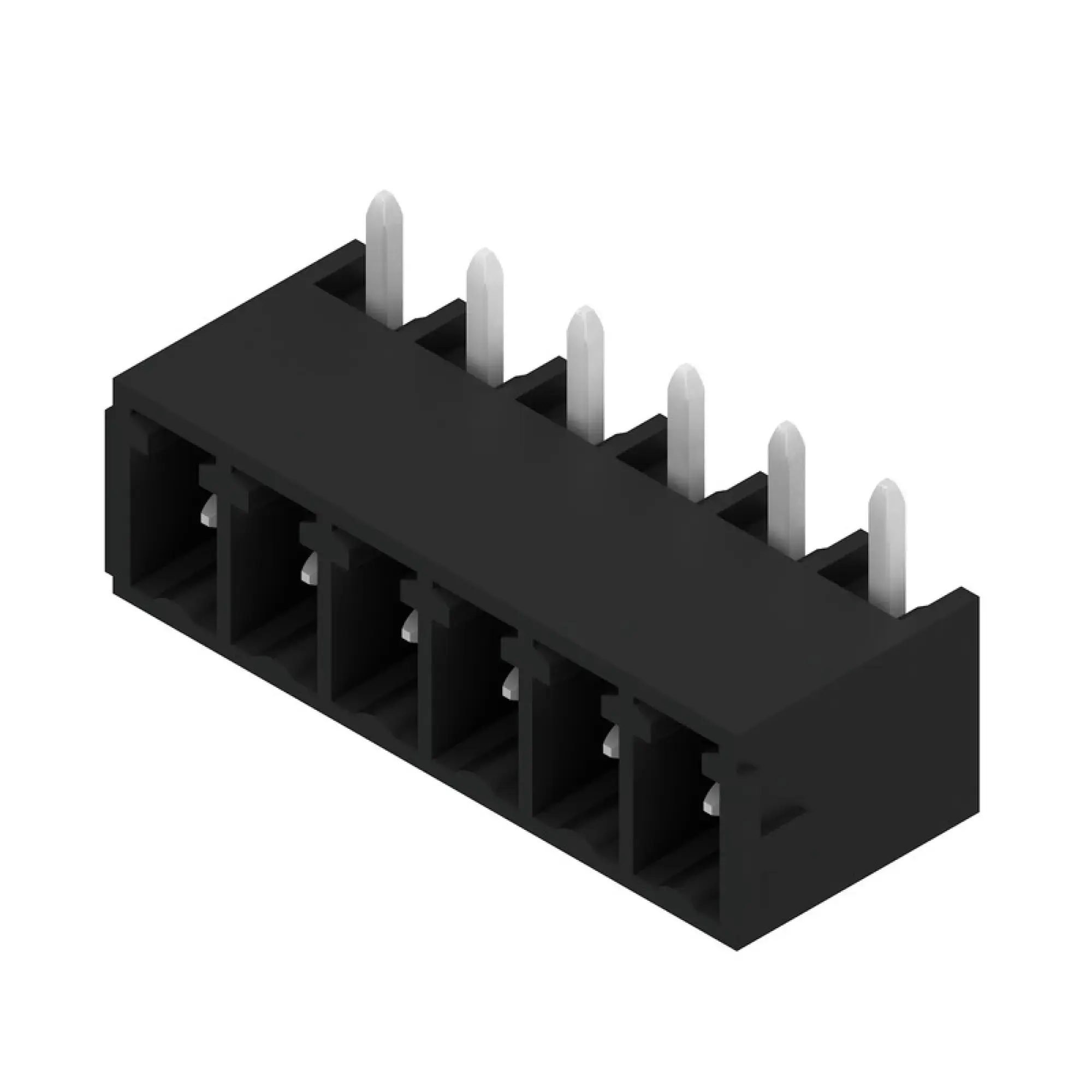 Weidmüller 1036530000 PCB connector (board connection), 160 V, 17.5 A, Pitch in mm: 3.81, Number of poles: 6, THT/THR solder connection, Box (img_001)