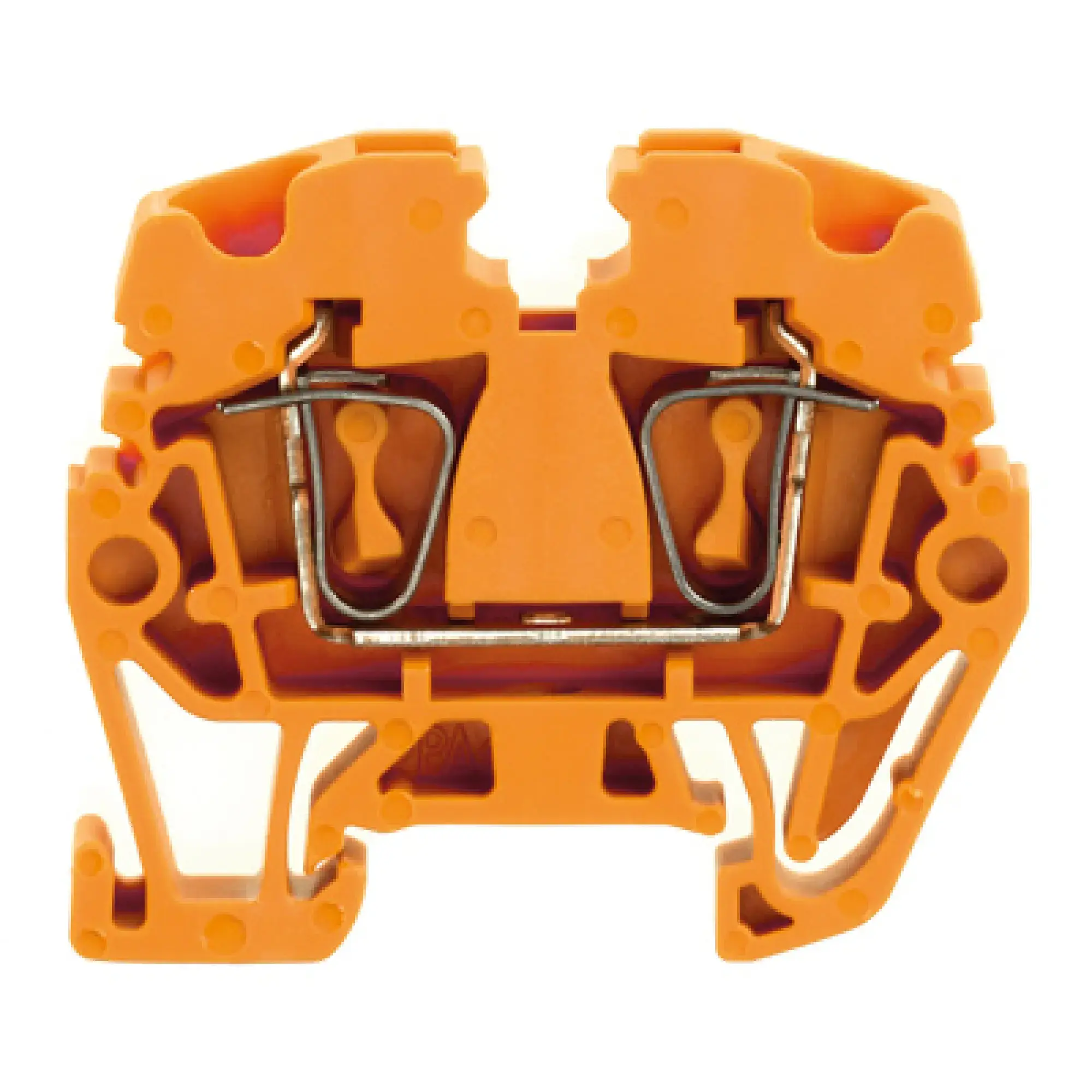 Weidmüller 1720940000 Feed-through terminal block, Tension-clamp connection, orange, 2.5 mm², 24 A, 500 V, Number of connections: 2 (img_001)