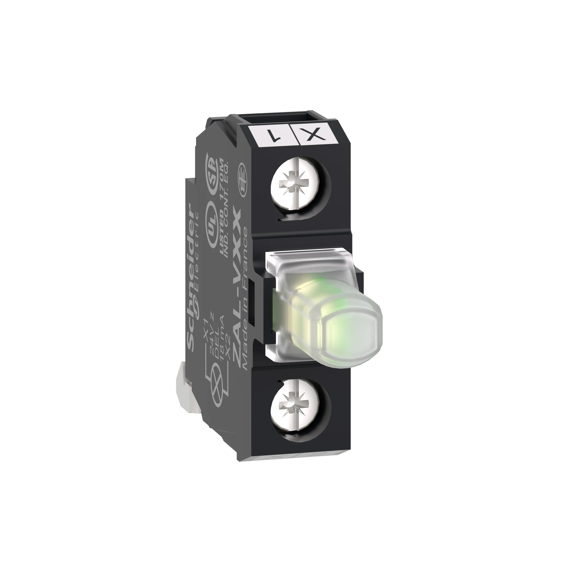 Schneider Electric ZALVM1 LED module, Harmony XAL, white, universal LED, rear mounting surface housing, 230-240V AC (img_002)