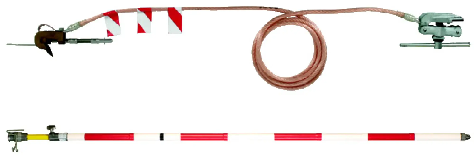 Dehn 750214 Earthing device for railways f. overhead lines (profile-free) -SET- DB Mat. No. 237115 Z. No. 3 Ebgw 01.51 (img_001) Dehn 750214 Earthing device for railways f. overhead lines (profile-free) -SET- DB Mat. No. 237115 Z. No. 3 Ebgw 01.51 (img_001)