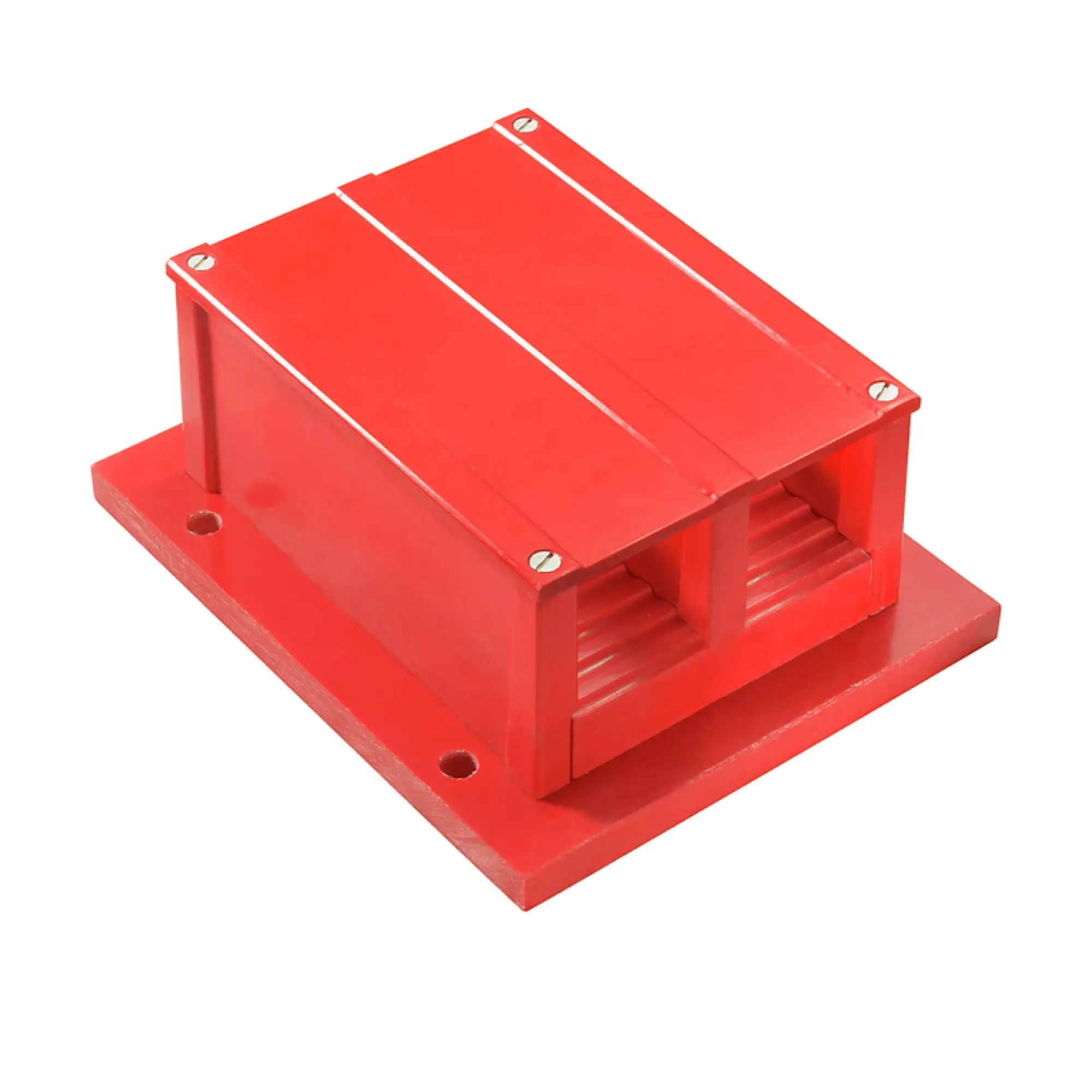 Weidmüller 2496040000 Stud terminal, Screw connection, red, 240 mm², 600 A, 4000 V, Number of connections: 4, Number of levels: 1, Mounting plate, V-0 (img_001) Weidmüller 2496040000 Stud terminal, Screw connection, red, 240 mm², 600 A, 4000 V, Number of connections: 4, Number of levels: 1, Mounting plate, V-0 (img_001)