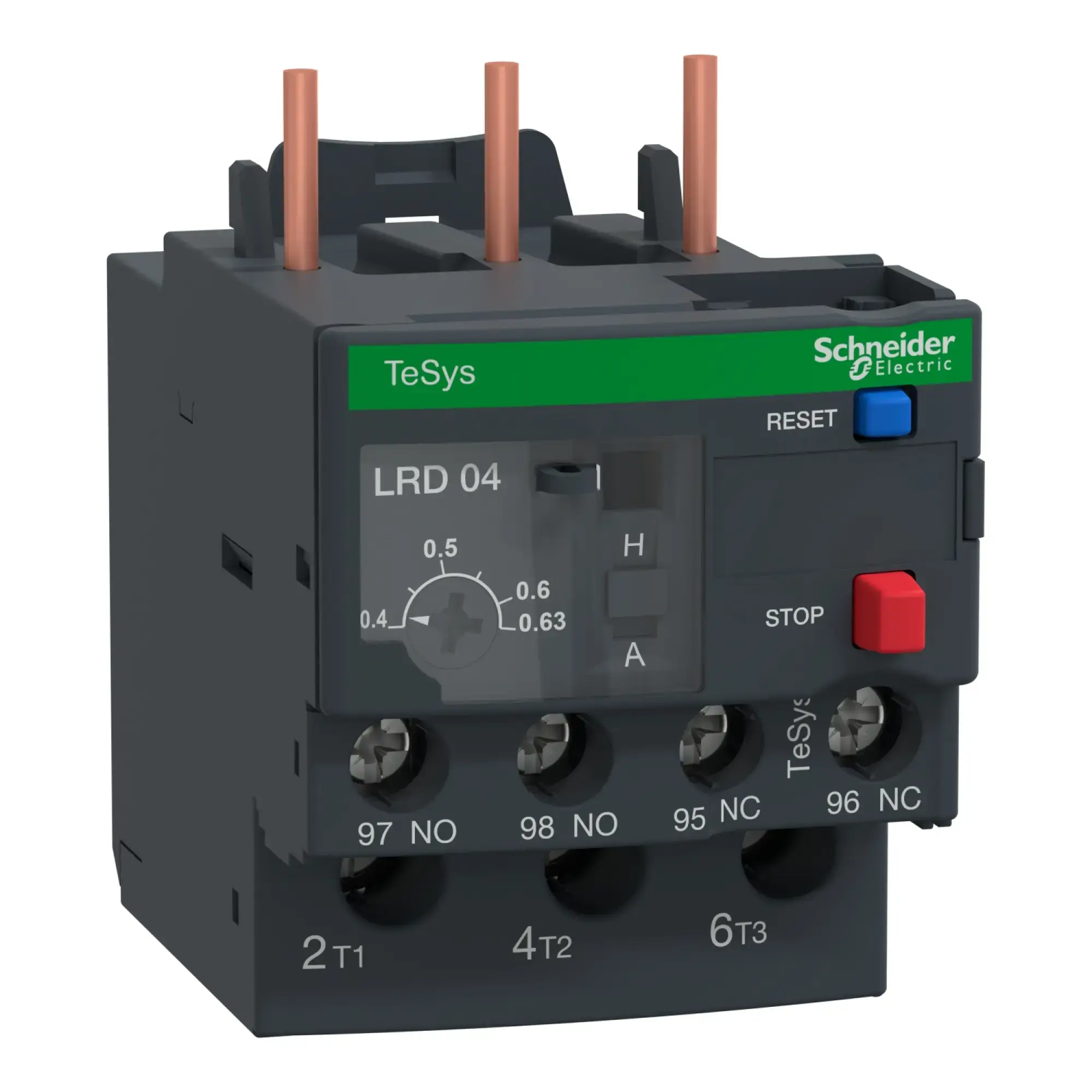 Schneider Electric LRD04 Motor Protection Relay, 0.4-0.63A, 1NO+1NC, Class 10A (img_005)
