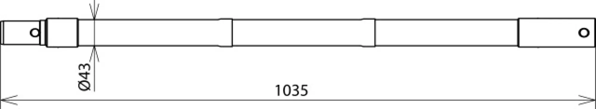 Dehn 769518 Handle extension with plug-in coupling red/white D 43mm L 1035mm (img_002)