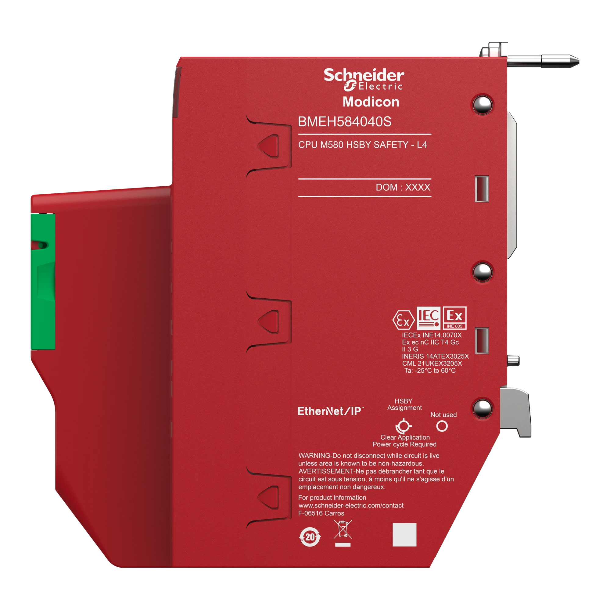 Schneider Electric BMEH584040S Modicon M580S HSBY Safety CPU Module, 4040 Level 4 DIO+RIO, 16 MB, 61 Eth-Devices, 16 Remote I/O Racks (X80 & Quantum I/O) (img_007)