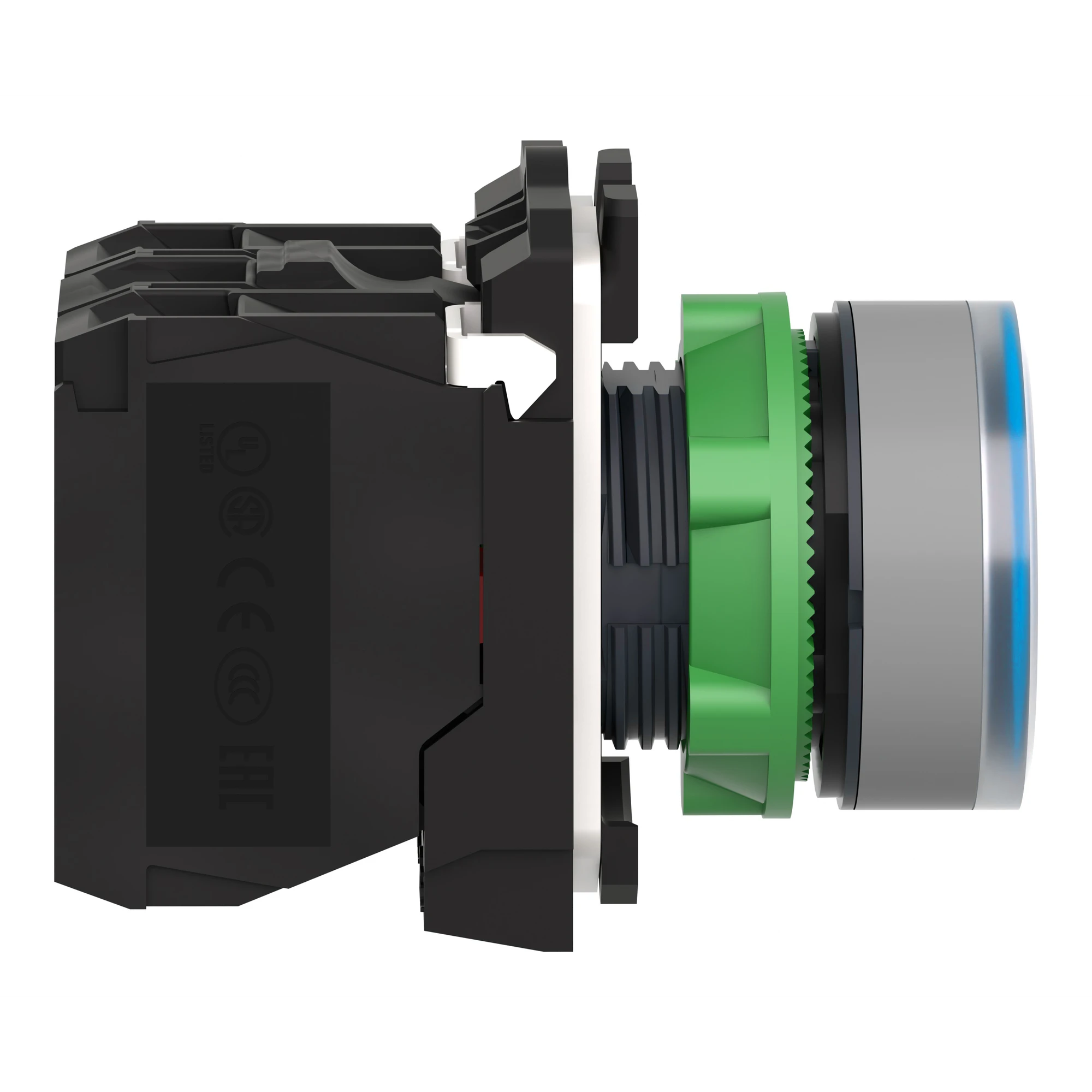 Schneider Electric XB5AW36B5C0 Illuminated push-button, Harmony XB5, plastic, light grey, blue, 22mm, universal LED, smooth dome, 1NC + 1NO, 24V AC/DC (img_003) Schneider Electric XB5AW36B5C0 Illuminated push-button, Harmony XB5, plastic, light grey, blue, 22mm, universal LED, smooth dome, 1NC + 1NO, 24V AC/DC (img_003)