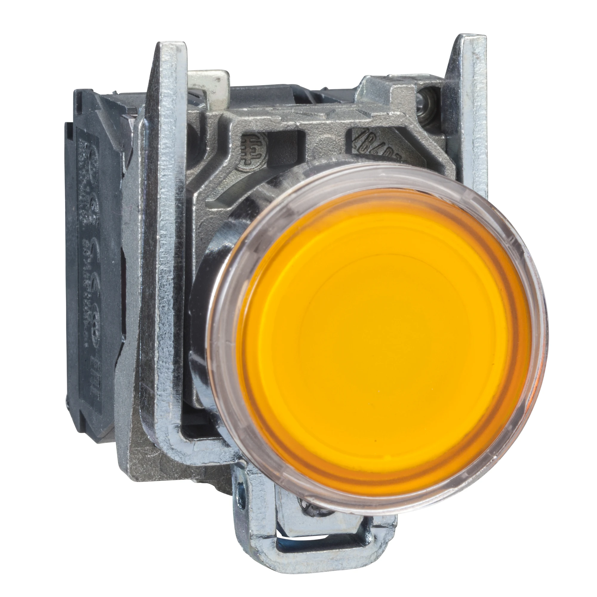 Schneider Electric XB4BW3565 Illuminated pushbutton, Harmony XB4, metal, 22mm, orange, unmarked, incandescent lamp BA9s, smooth dome, 1NC+1NO, 250V (img_001) Schneider Electric XB4BW3565 Illuminated pushbutton, Harmony XB4, metal, 22mm, orange, unmarked, incandescent lamp BA9s, smooth dome, 1NC+1NO, 250V (img_001)