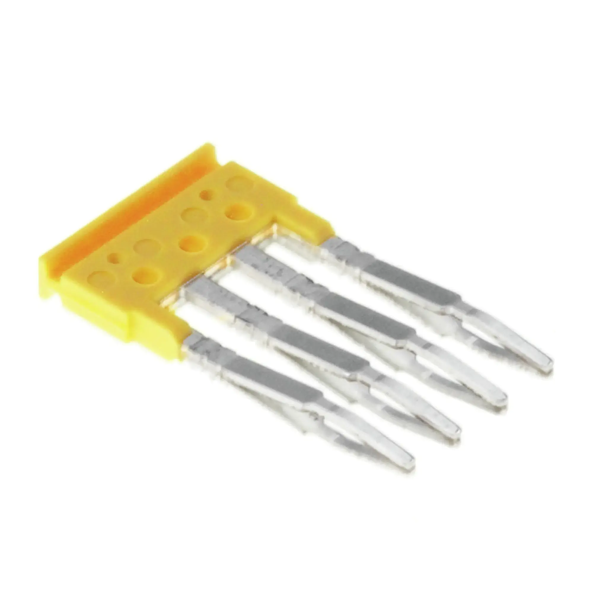 Weidmüller 1776140000 Cross-connector (terminal), Plugged, yellow, 17.5 A, Number of poles: 4, Pitch in mm: 3.50, Insulated: Yes, Width: 2.8 mm (img_001)