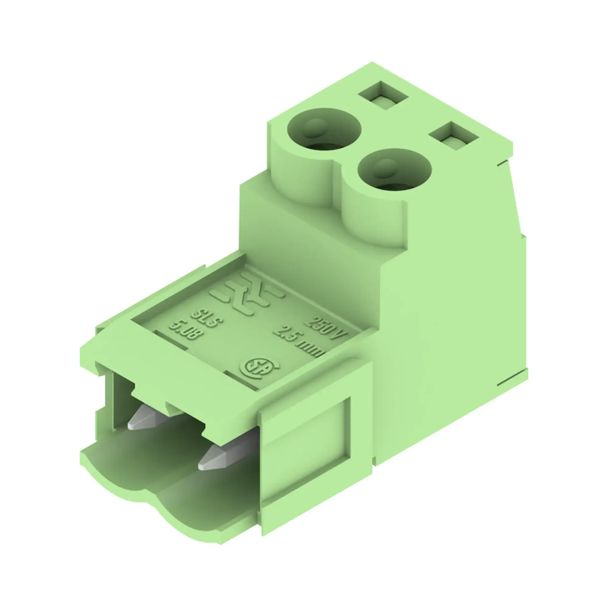 Weidmüller 1039470000 PCB connector (wire connection), 320 V, 21.5 A, Pitch in mm: 5.08, 3.31 mm², Number of poles: 2, Clamping yoke connection, Box (img_001)