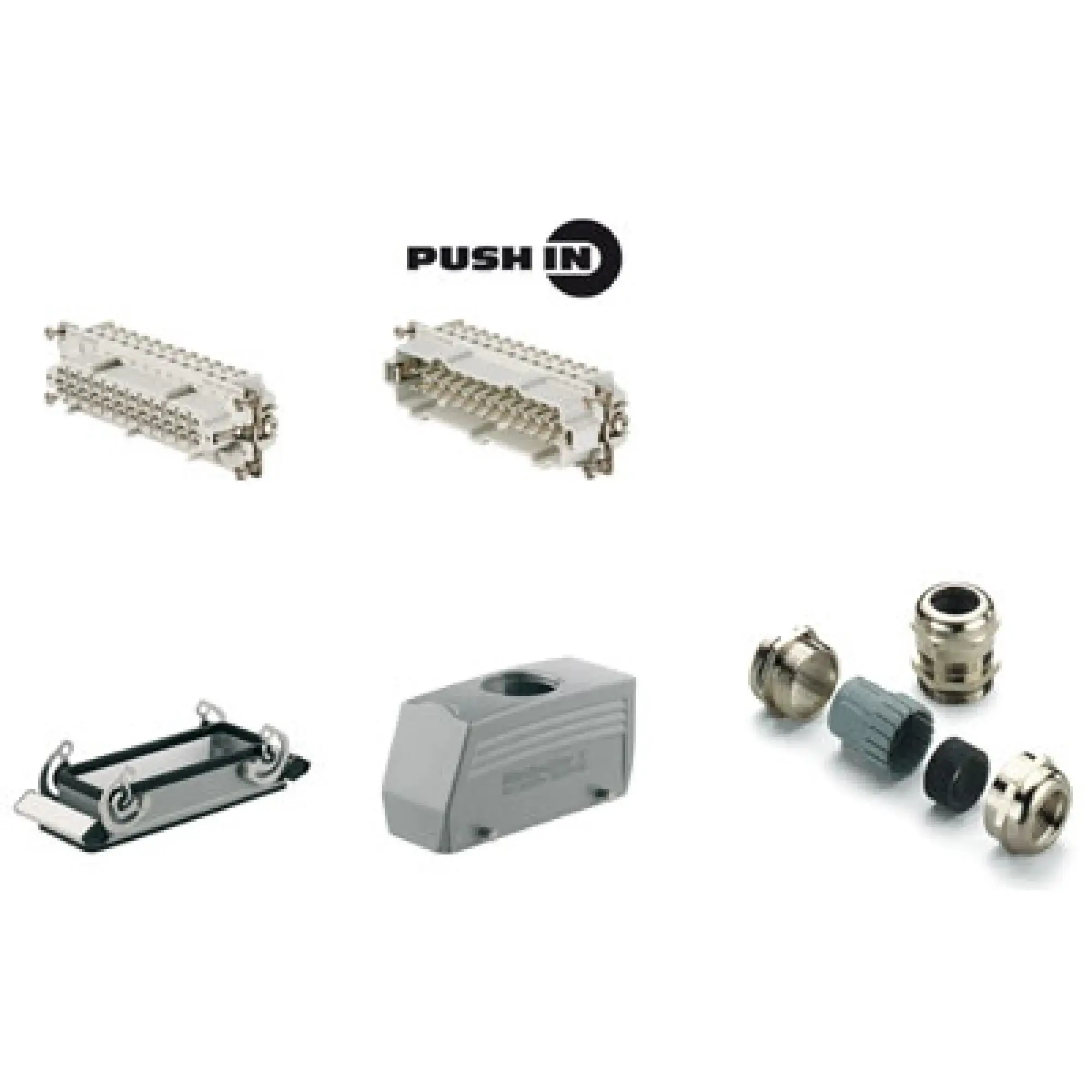 Weidmüller 1061800000 Industrial connectors (set), Series: HE, PUSH IN, Size: 8, Number of poles: 24 (img_001)