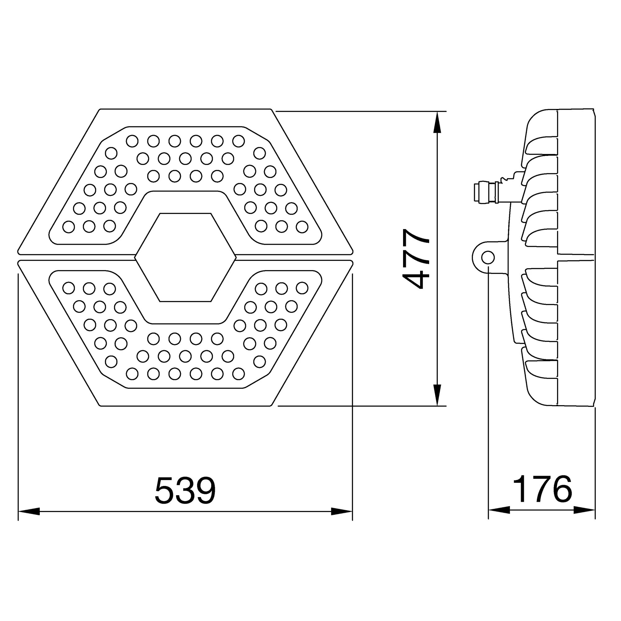 GEWISS GWS6055GD30K ESALITE HB - 24K - ELLIPTICAL OPTIC - DALI - 3000 K (CRI 80) - IP65 - CLASS I - RAL 9006 GREY (img_002)