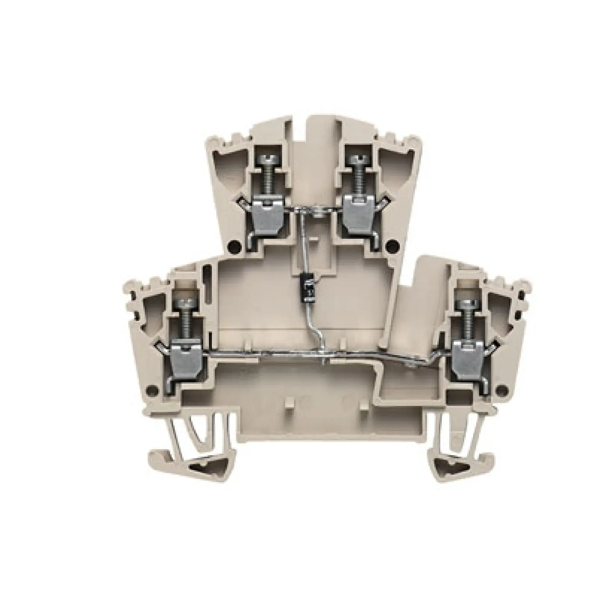Weidmüller 1023400000 Component terminal block, Screw connection, dark beige, 2.5 mm², 400 V, 400 V, Number of connections: 4, Number of levels: 2, TS 35, V-0, Wemid (img_001) Weidmüller 1023400000 Component terminal block, Screw connection, dark beige, 2.5 mm², 400 V, 400 V, Number of connections: 4, Number of levels: 2, TS 35, V-0, Wemid (img_001)