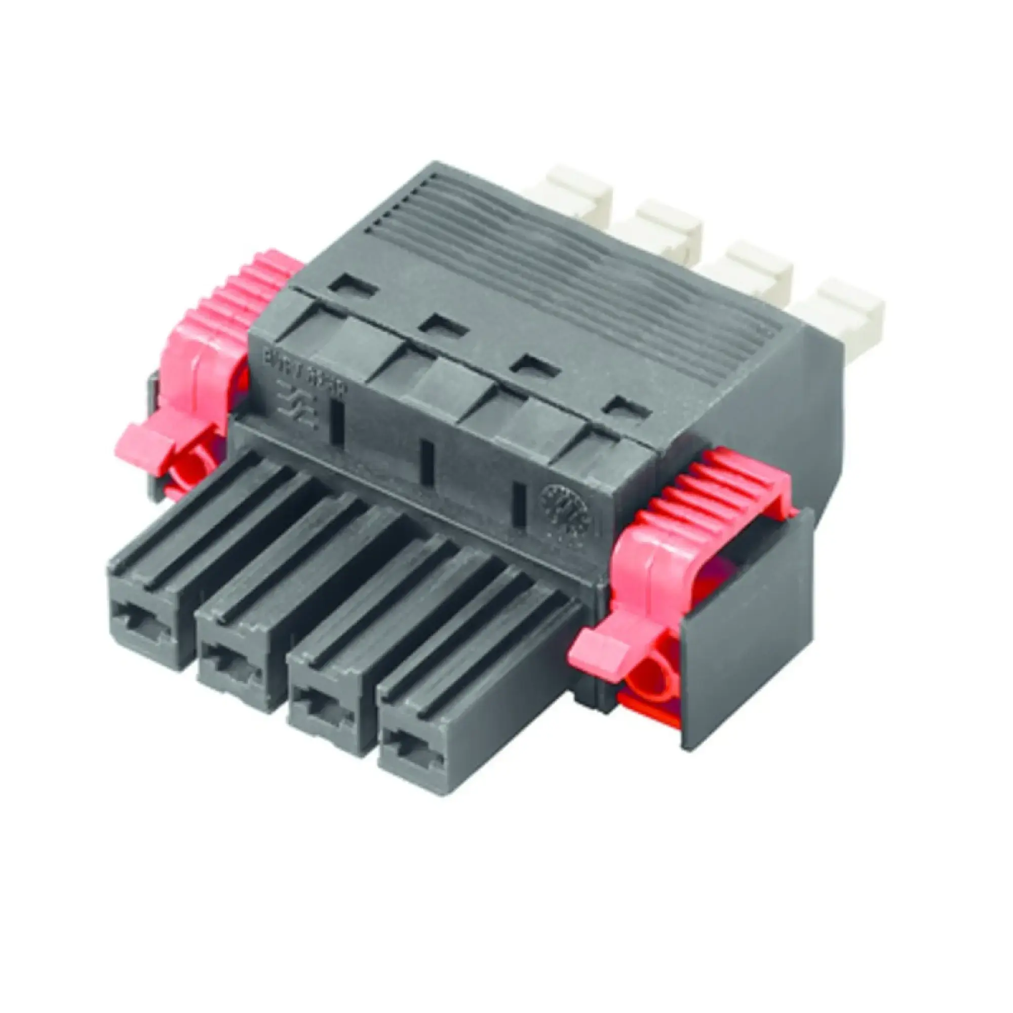 Weidmüller 1547530000 PCB connector (wire connection), 1000 V, 41 A, Pitch in mm: 7.62, 6 mm², Number of poles: 4, PUSH IN with actuator, Box (img_001) Weidmüller 1547530000 PCB connector (wire connection), 1000 V, 41 A, Pitch in mm: 7.62, 6 mm², Number of poles: 4, PUSH IN with actuator, Box (img_001)