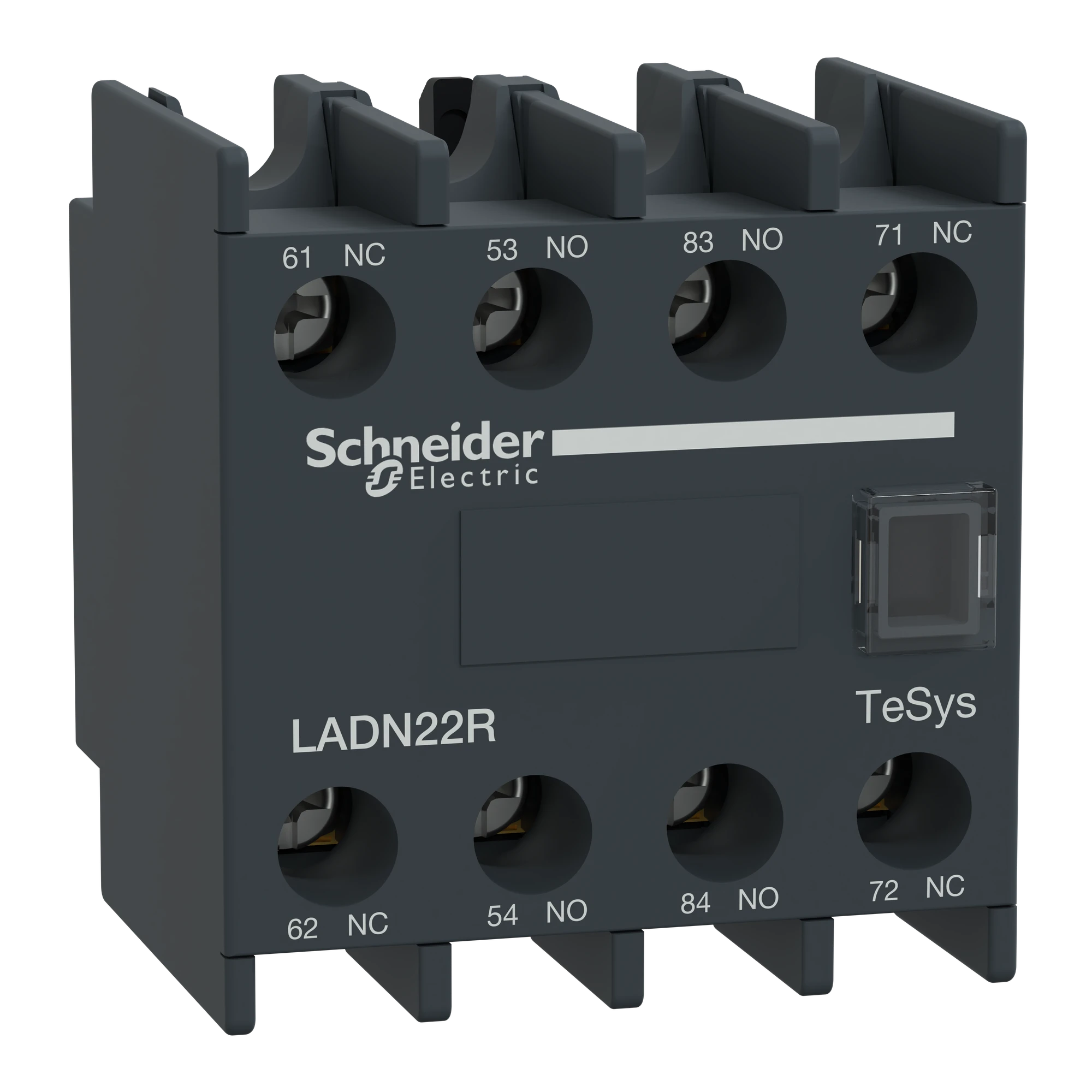 Schneider Electric LADN22R Auxiliary Contact Block, TeSys Deca, 2NO+2NC, Screw Terminals (img_001)