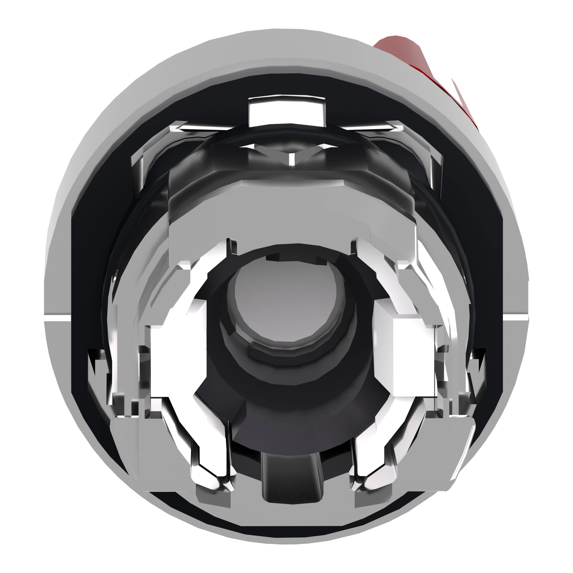 Schneider Electric ZB4BK1443 Illuminated selector switch, front element, Harmony XB4, metal, 22mm, red, for universal LED, 2 positions, momentary (img_002)