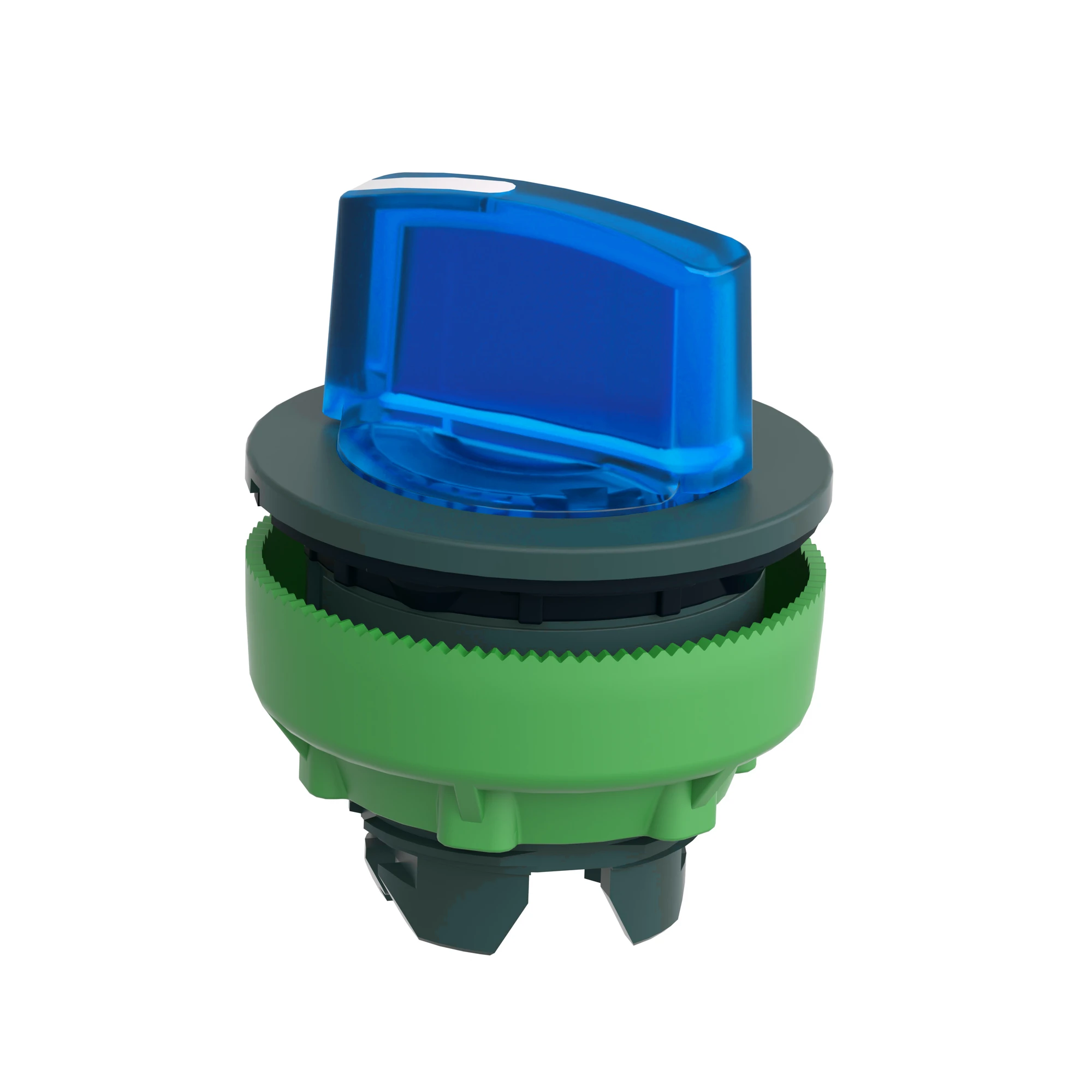 Schneider Electric ZB5FK1463 Illuminated selector switch, front element, Harmony XB5F, plastic, 30mm, blue, for universal LED, 2 positions, momentary (img_003)