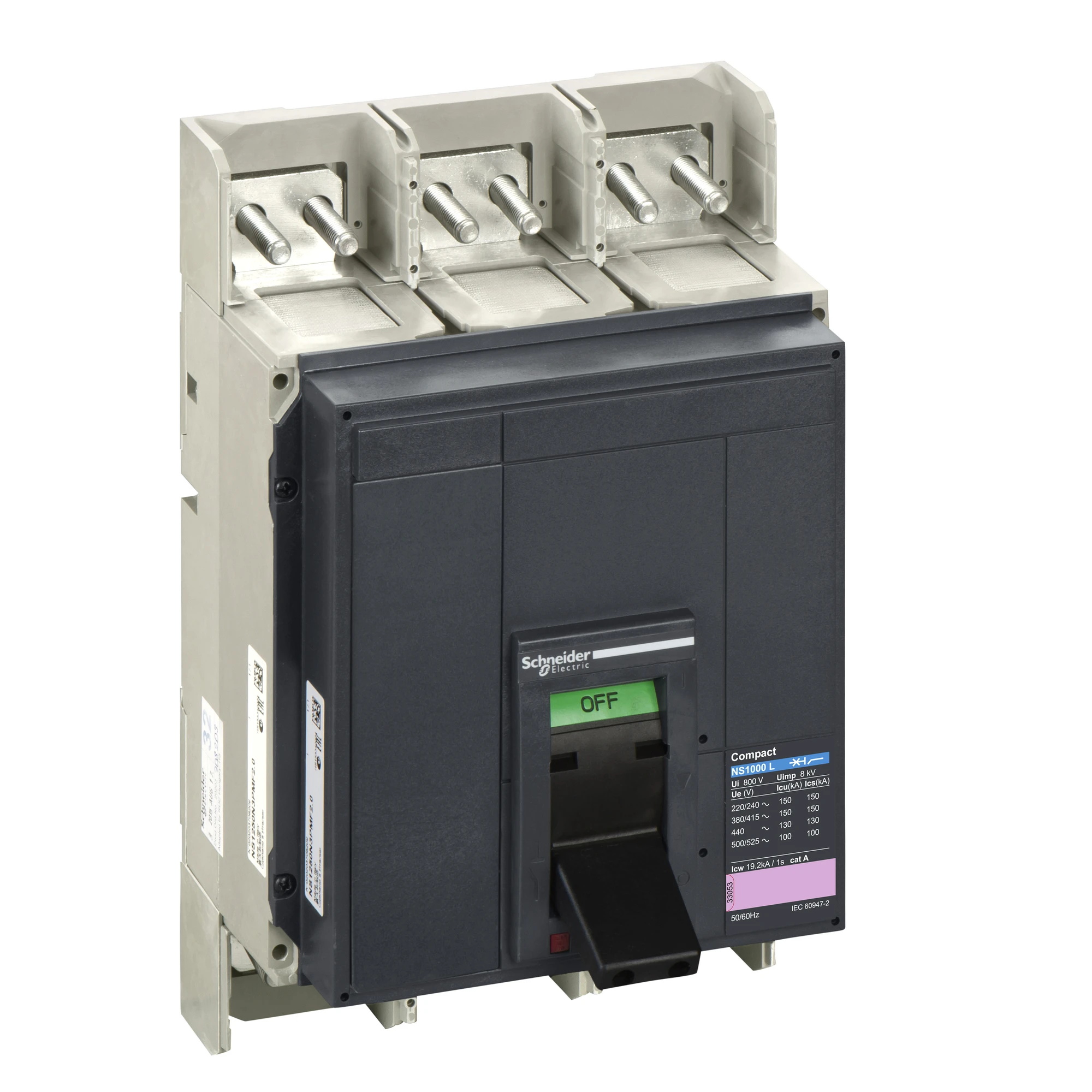 Schneider Electric 33242 Compact NS1000L, 3 P, 1000A, max. switching capacity 150kA (img_001) Schneider Electric 33242 Compact NS1000L, 3 P, 1000A, max. switching capacity 150kA (img_001)