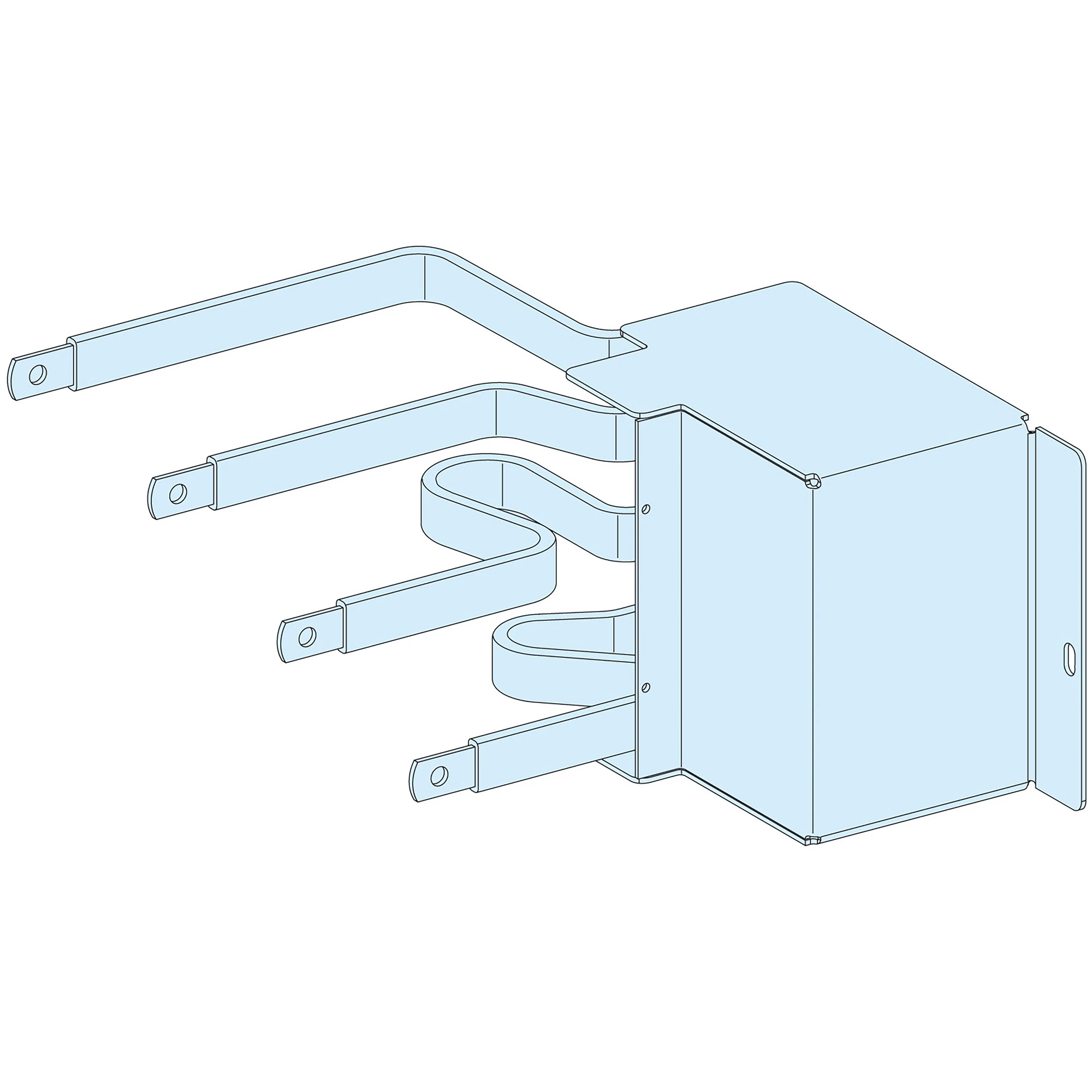 Schneider Electric LVS04432 PrismaSeT-P, Connection, NSX100-250 4-pole, Toggle Lever, Plug-in Technology, Horizontal, with Vertical Busbar Linergy LGY (img_001)