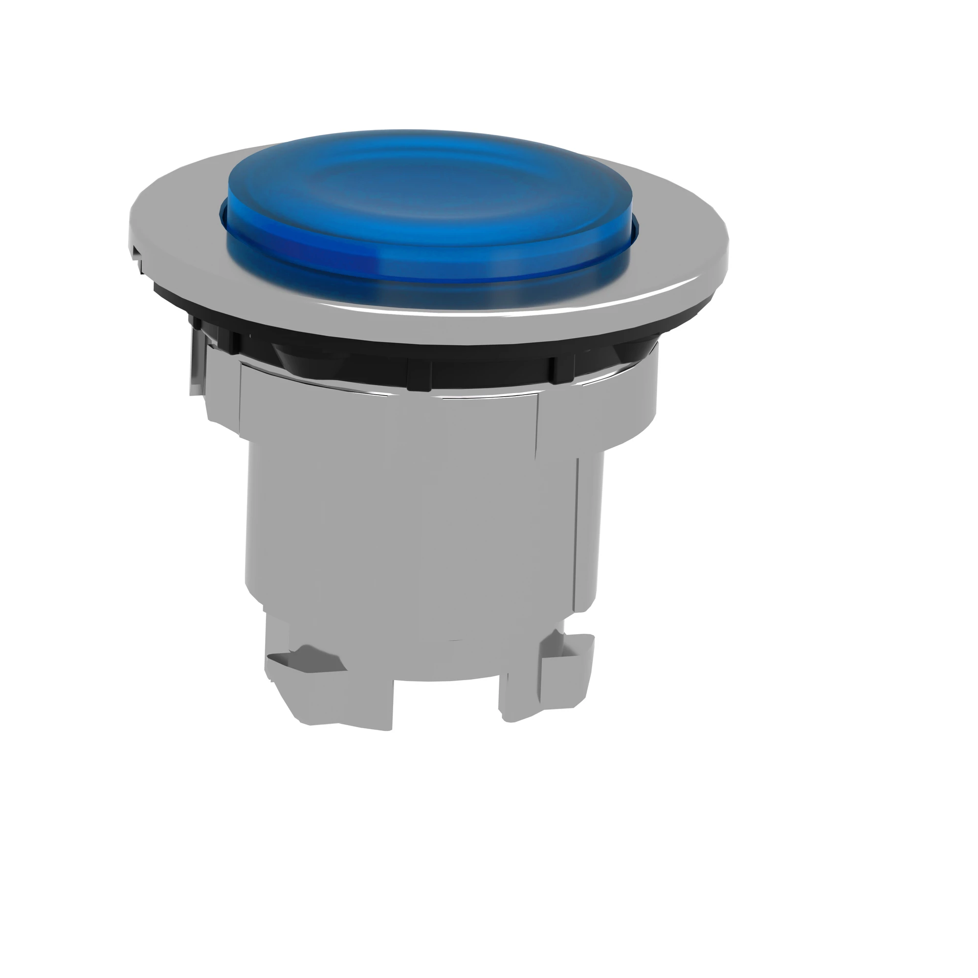 Schneider Electric ZB4FW163 Illuminated pushbutton, front element, Harmony XB4F, metal, 30mm, blue, protruding, unlabelled, for universal LED (img_007)