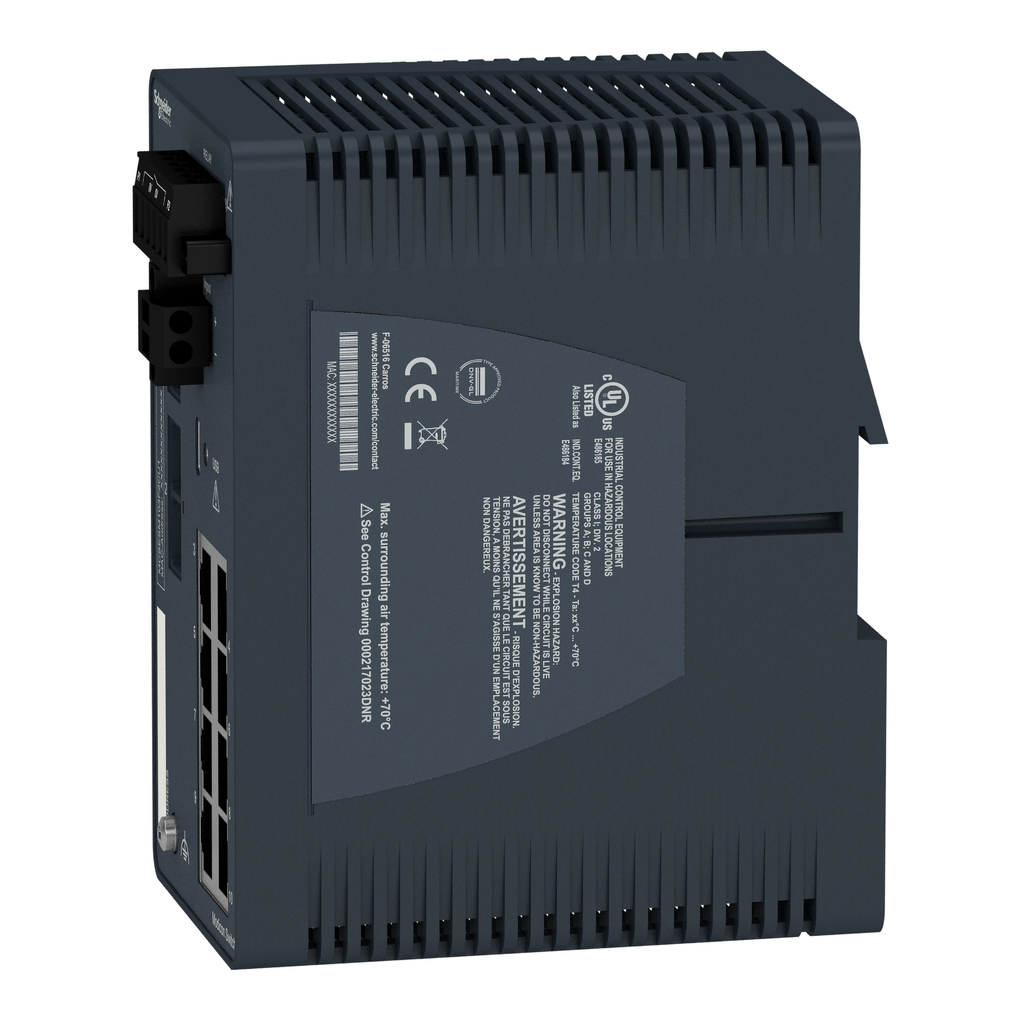 Schneider Electric MCSESM103F2CU1 Modicon Extended Managed Switch, 8 Ports for Copper (8TX 10/100 Mbps) + 2 for Multimode Fiber (2FX-MM 100 Mbps) (img_005) Schneider Electric MCSESM103F2CU1 Modicon Extended Managed Switch, 8 Ports for Copper (8TX 10/100 Mbps) + 2 for Multimode Fiber (2FX-MM 100 Mbps) (img_005)