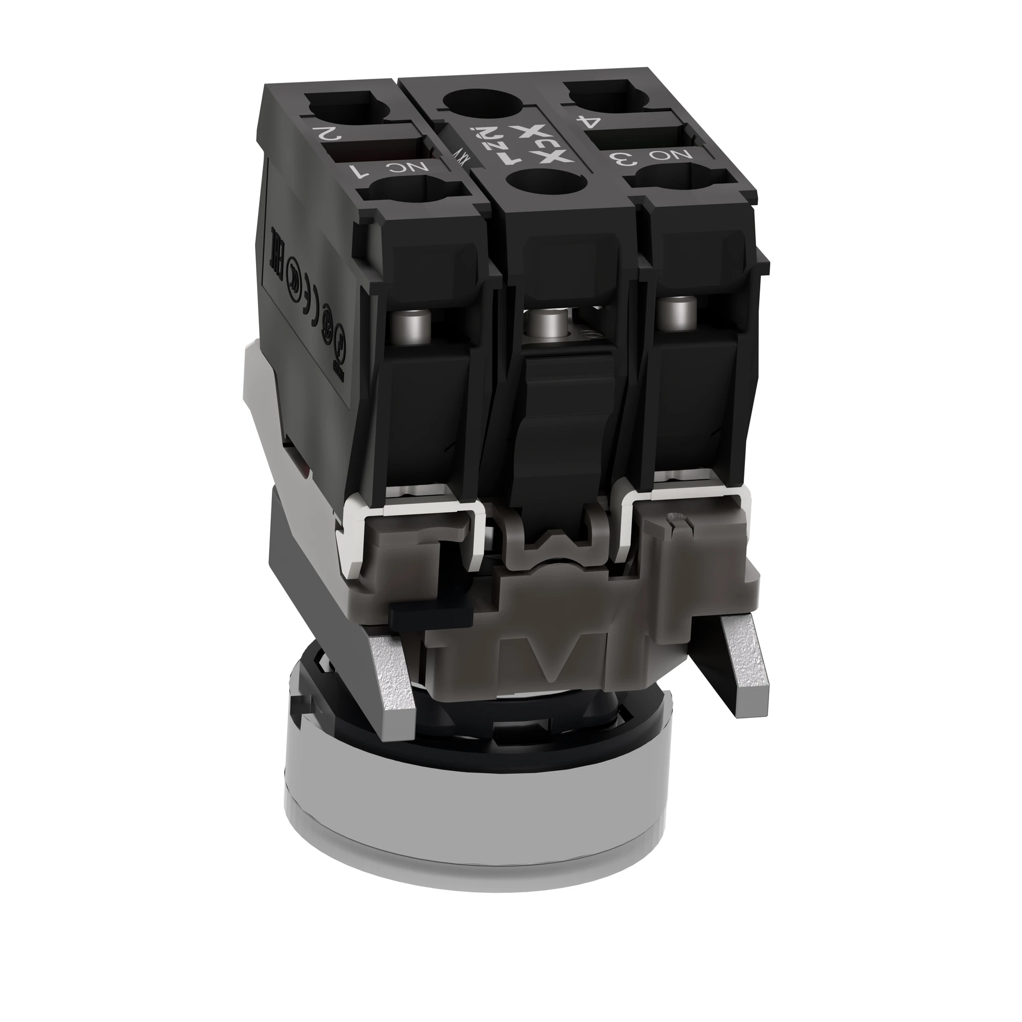 Schneider Electric XB4BW31M5 Illuminated pushbutton switch, Harmony XB4, metal, 22mm, white, unlabelled, universal LED, smooth dome, 1NO+1NC, 230-240V AC (img_007) Schneider Electric XB4BW31M5 Illuminated pushbutton switch, Harmony XB4, metal, 22mm, white, unlabelled, universal LED, smooth dome, 1NO+1NC, 230-240V AC (img_007)