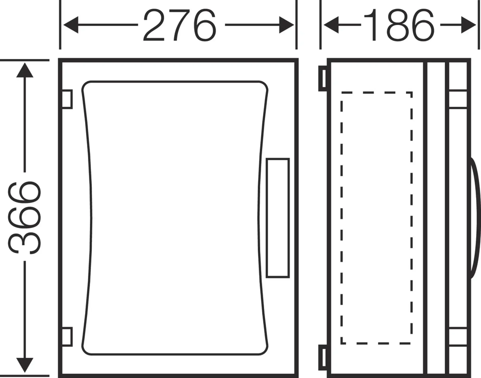 Hensel 68000305 ENYSTAR-Leergehäuse, Einbaumaße 216x306x136mm, nicht durchsichtiger Tür FP 0251 (img_003)