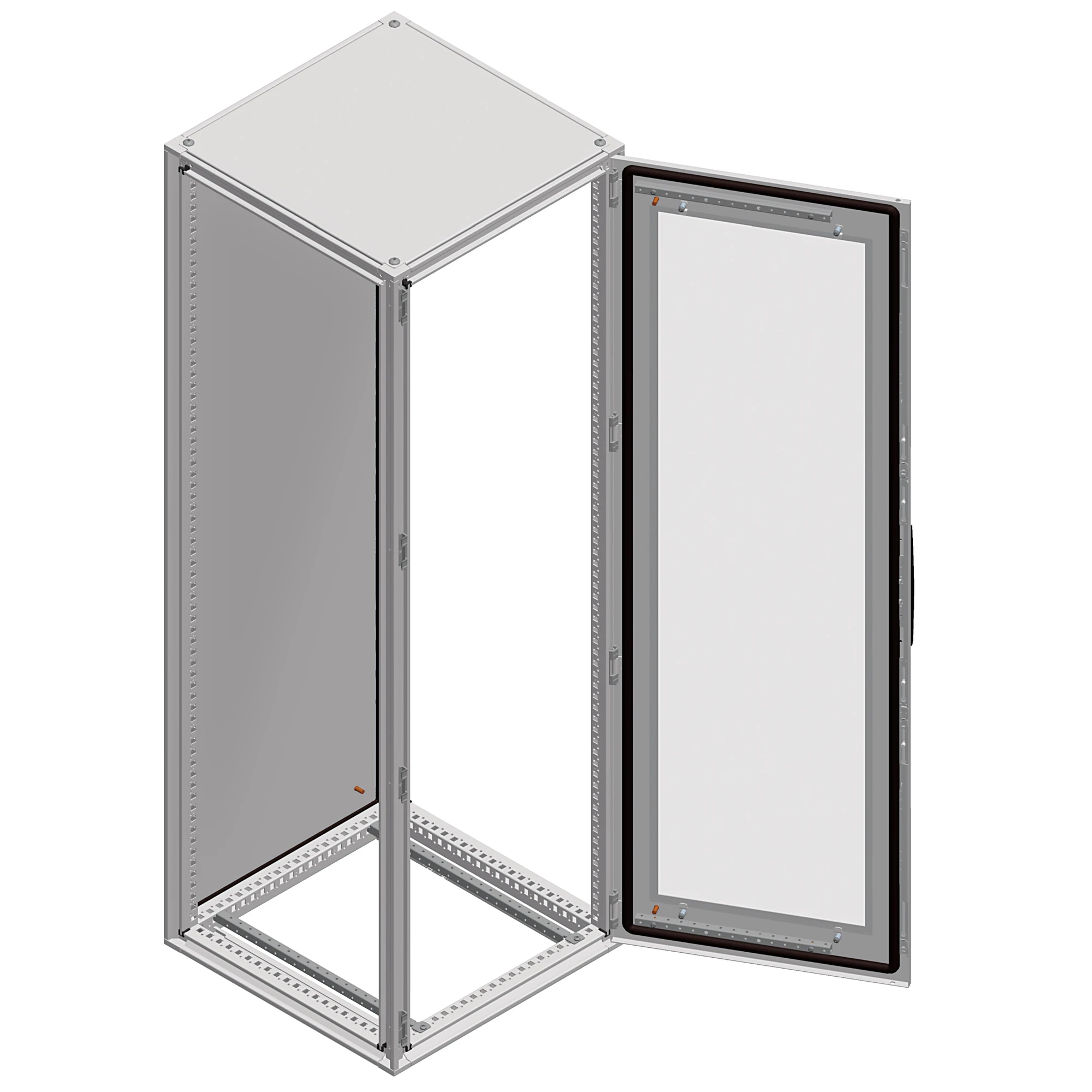 Schneider Electric NSYSF20640T Steel floor-standing enclosure Spacial SF without MP, fully assembled, 2000x600x400mm, transparent door (img_001)