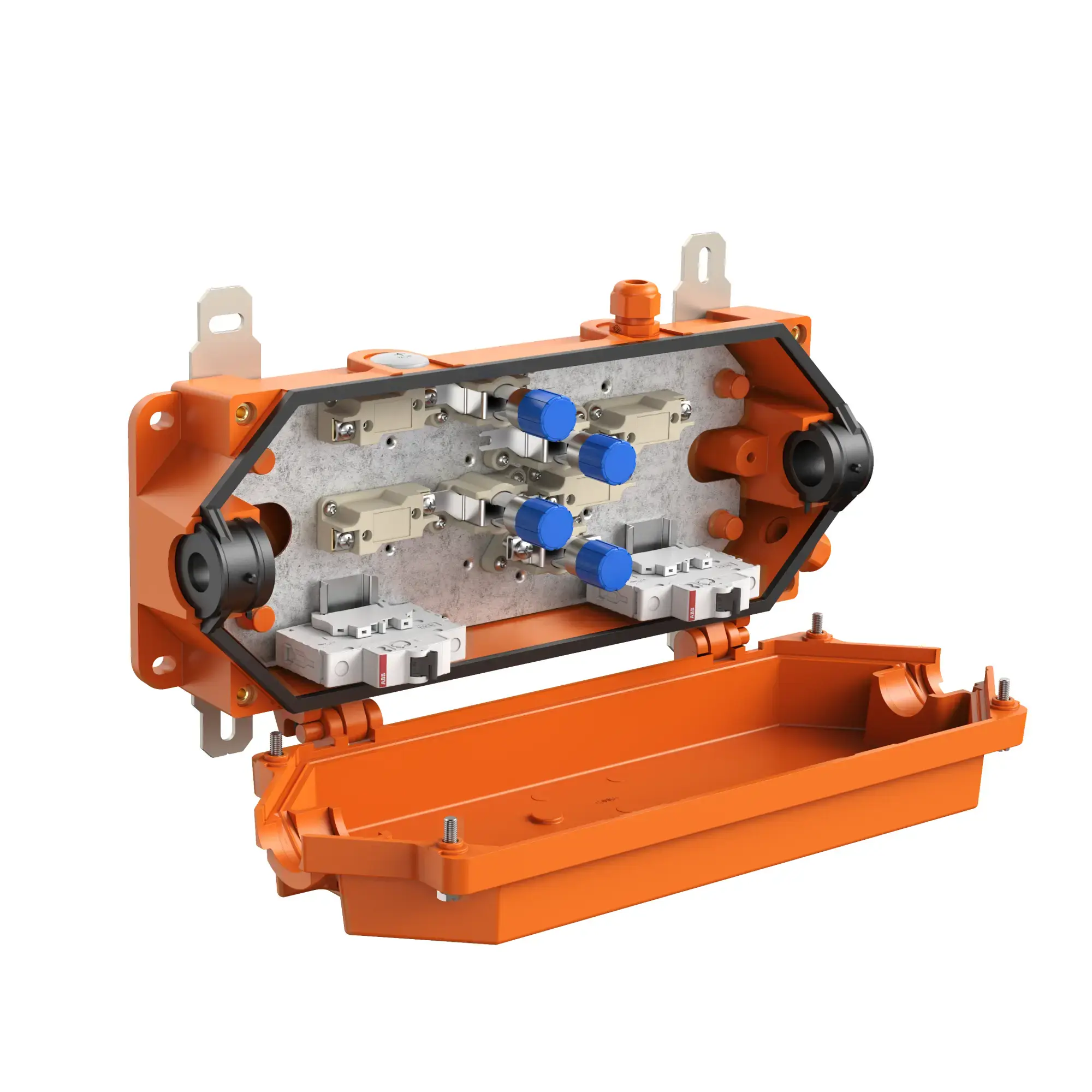 Spelsberg 30244250 Junction box, orange, Type of protection IP66/IP67, Impact strength IK09, Protection class II, Rated voltage 400V AC, Halogen free (img_001)