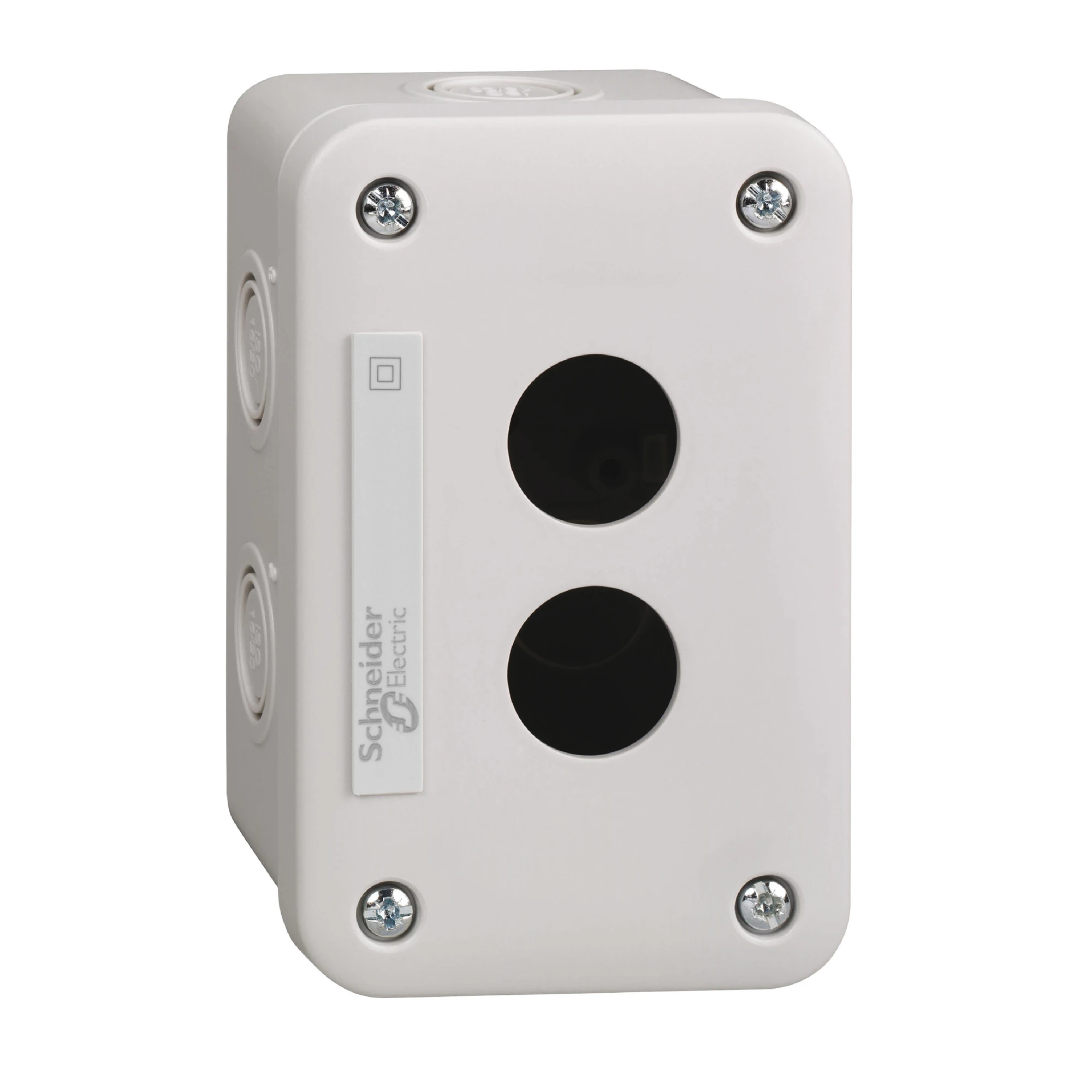 Schneider Electric XALE2 Empty enclosure, Harmony XALE, plastic, light grey, 2 holes, 22mm (img_001) Schneider Electric XALE2 Empty enclosure, Harmony XALE, plastic, light grey, 2 holes, 22mm (img_001)