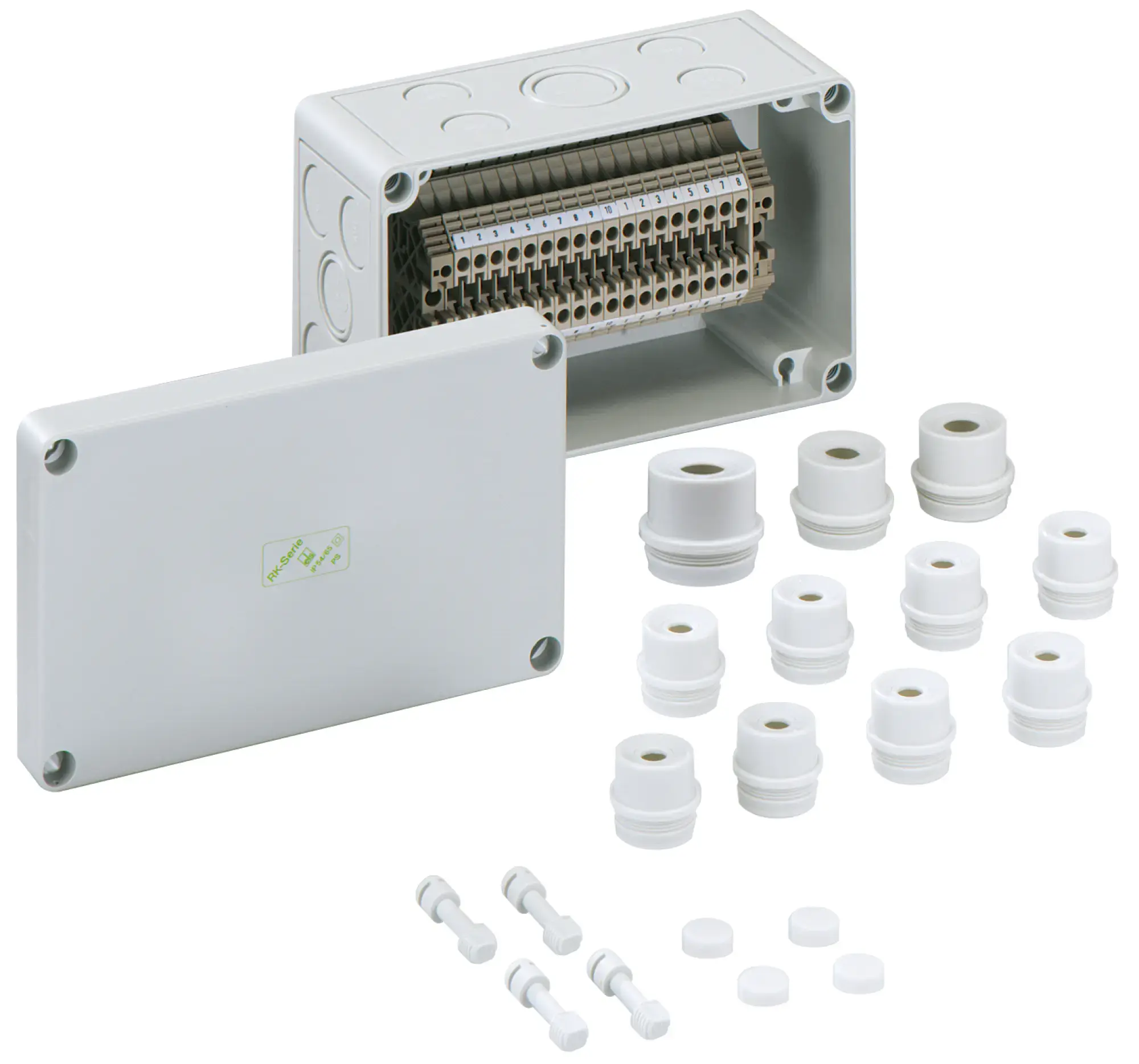 Spelsberg 63001801 Terminal block enclosure, Type of protection IP54/IP66 , max. 4², Impact strength IK08, Protection class II, Ui 400V AC, Halogen free (img_001)