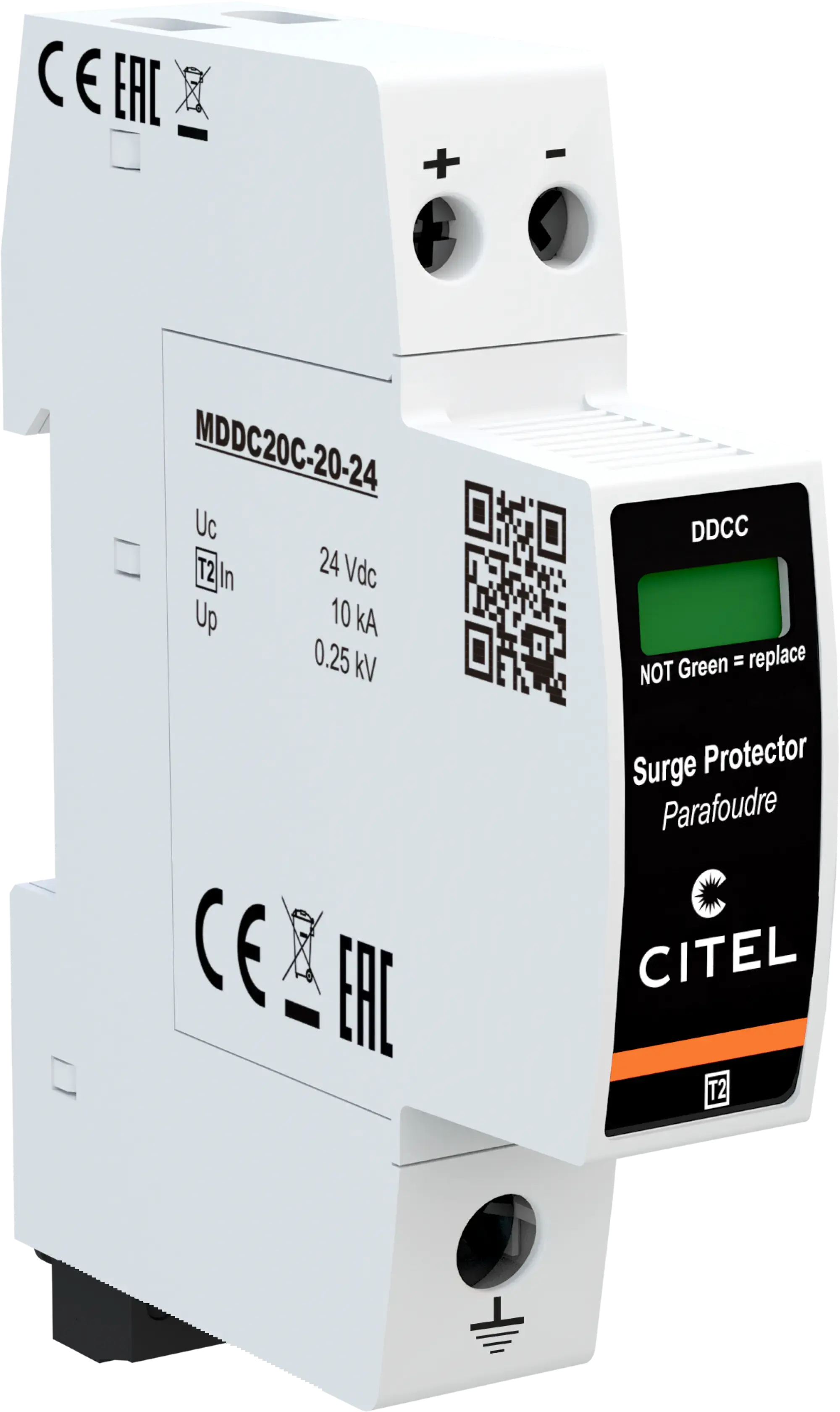Citel 828210321 Überspannungsableiter 2-polig Typ 2 für DC-Anwendungen bis 24 VDC (img_001)
