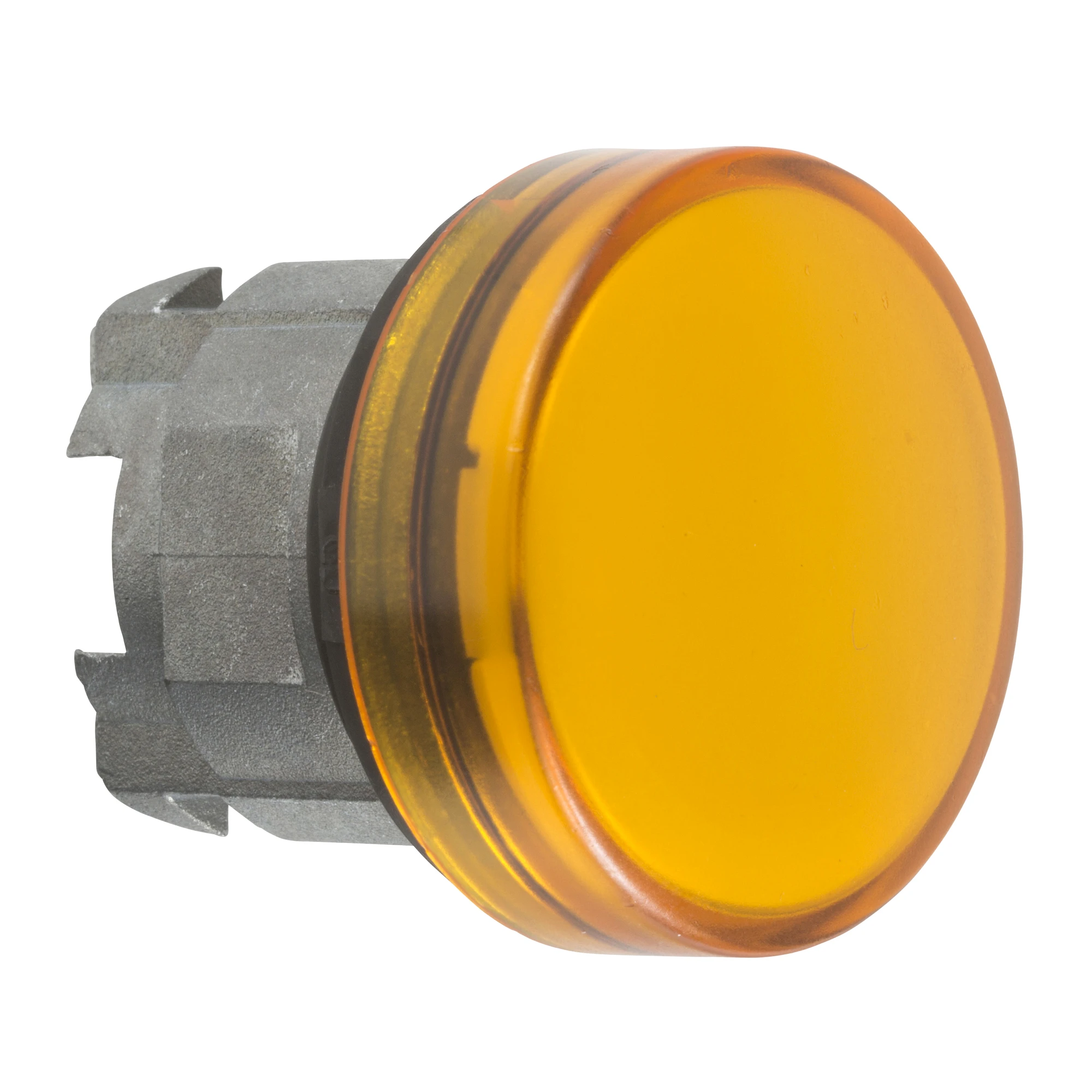 Schneider Electric ZB4BV05 Signal Lamp, Front Element, Harmony XB4, Metal, 22mm, Orange, for Incandescent Lamp BA9s, Smooth Dome (img_001)