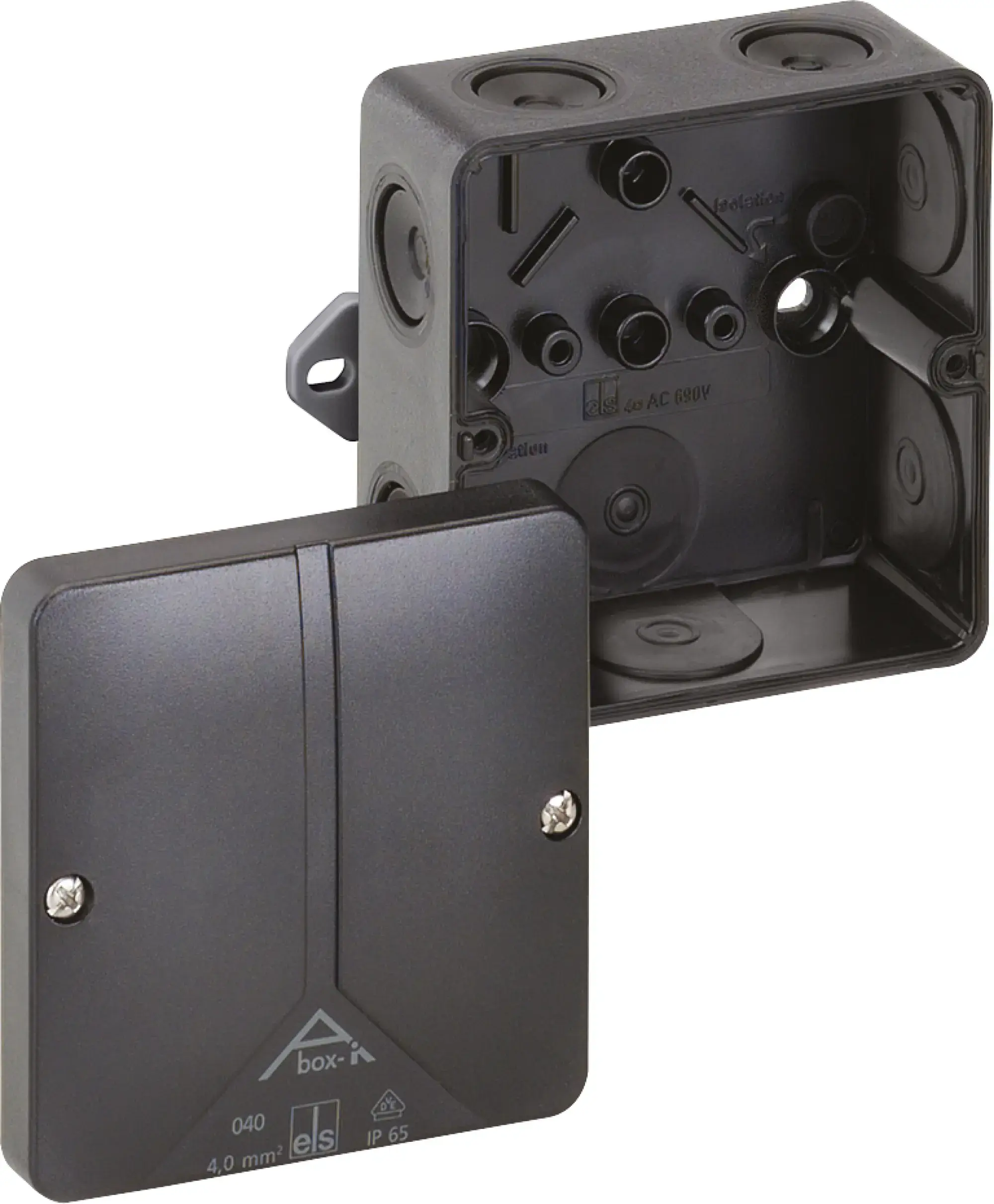 Spelsberg 49190301 Junction box, Type of protection IP65, max. 2,5², Impact strength IK08, Protection class II, Ui 690V AC, DLG, DNV, VDE, Halogen free (img_001)