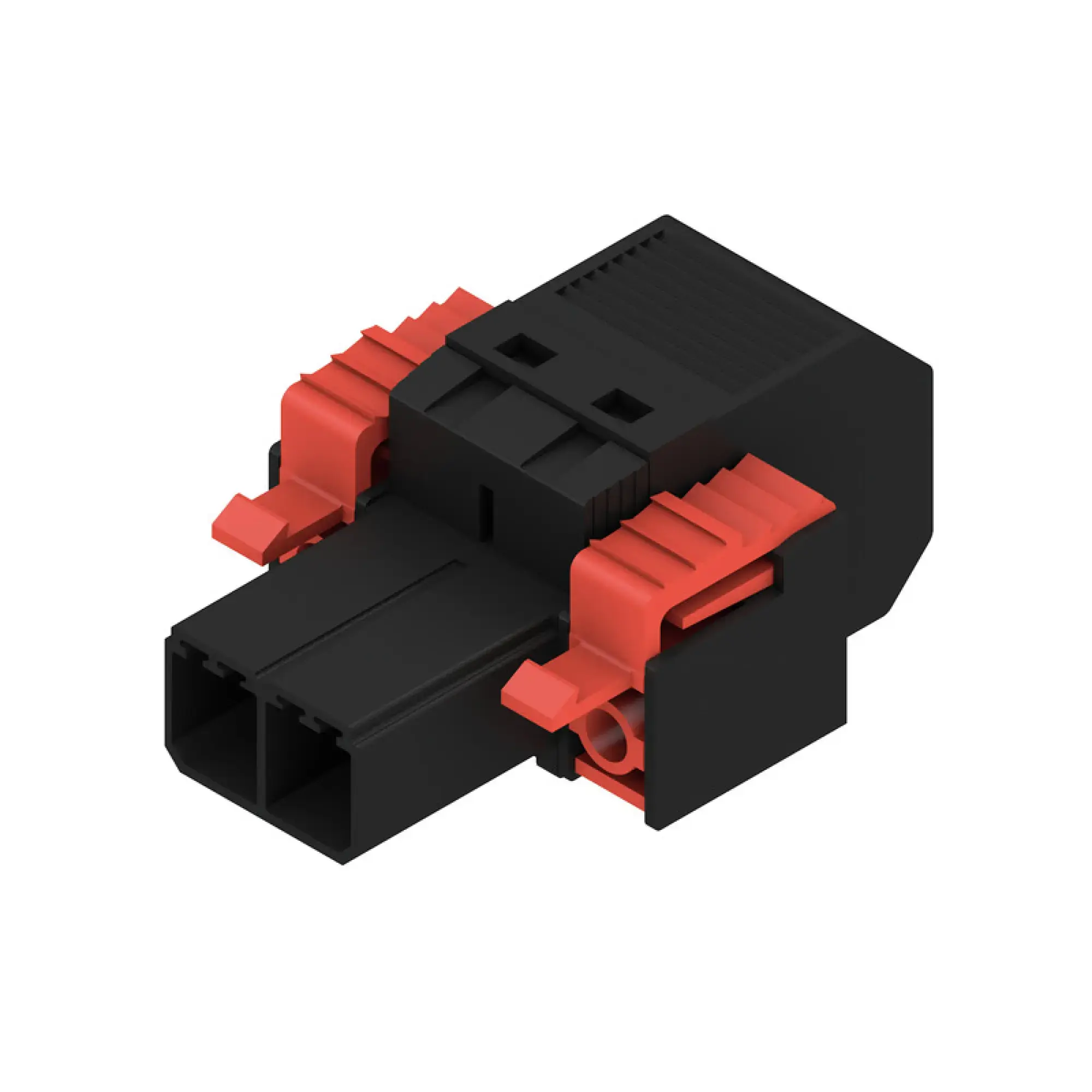 Weidmüller 1124750000 PCB connector (wire connection), 800 V, 57 A, Pitch in mm: 7.62, 10 mm², Number of poles: 2, PUSH IN without actuator, Tension-clamp connection, Box (img_001) Weidmüller 1124750000 PCB connector (wire connection), 800 V, 57 A, Pitch in mm: 7.62, 10 mm², Number of poles: 2, PUSH IN without actuator, Tension-clamp connection, Box (img_001)