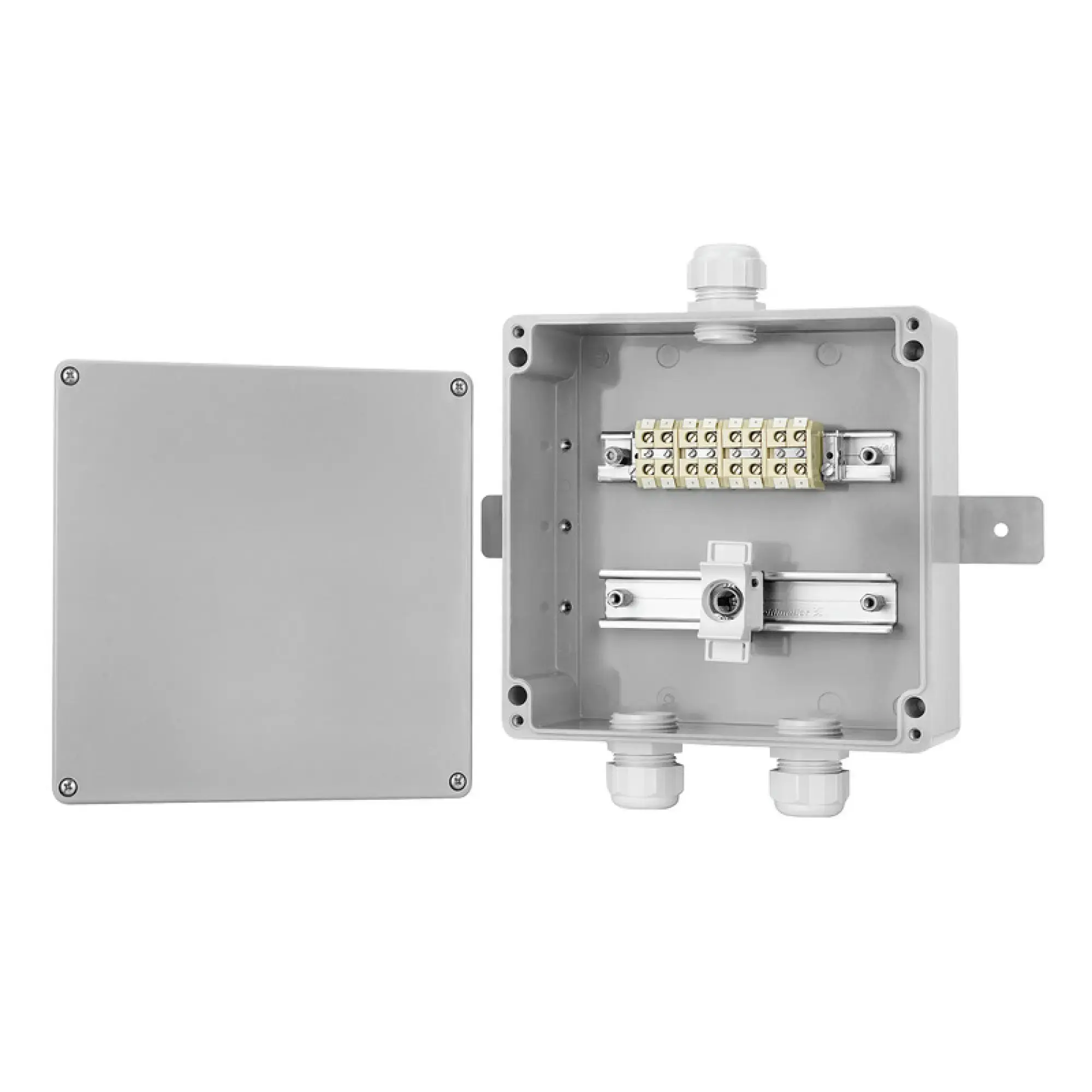 Weidmüller 8000052636 Ex plastic housing, Klippon POK (polyester empty enclosure), 255 x 250 x 120 mm, Glass fibre-reinforced polyester, untreated, Light Grey (img_001) Weidmüller 8000052636 Ex plastic housing, Klippon POK (polyester empty enclosure), 255 x 250 x 120 mm, Glass fibre-reinforced polyester, untreated, Light Grey (img_001)