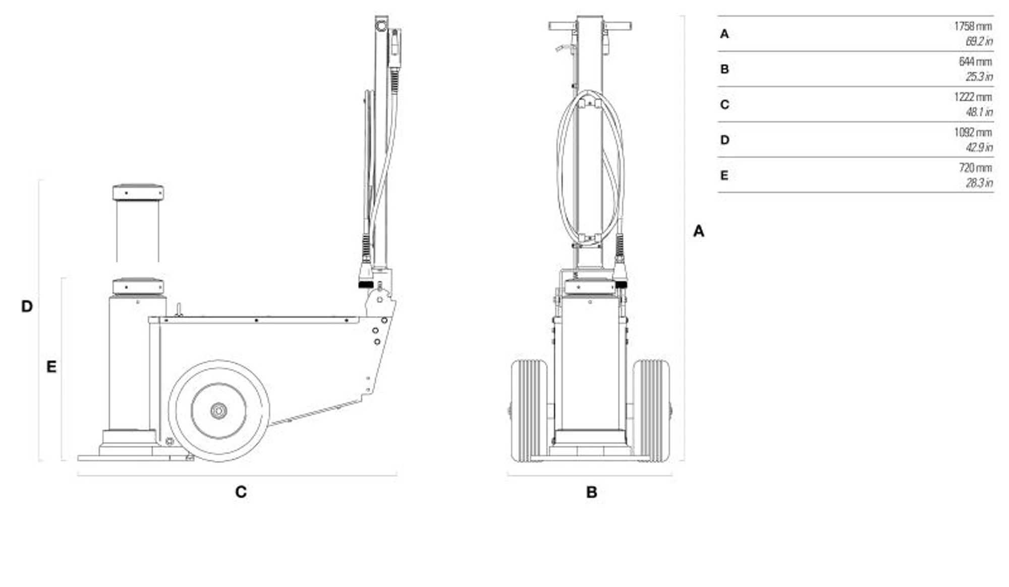 Cattini M150/72 MAMMUT Oil-Pneumatic Jacks load capacity= 150 t.; pistons=1; min. height = 720.00 mm (img_004) Cattini M150/72 MAMMUT Oil-Pneumatic Jacks load capacity= 150 t.; pistons=1; min. height = 720.00 mm (img_004)