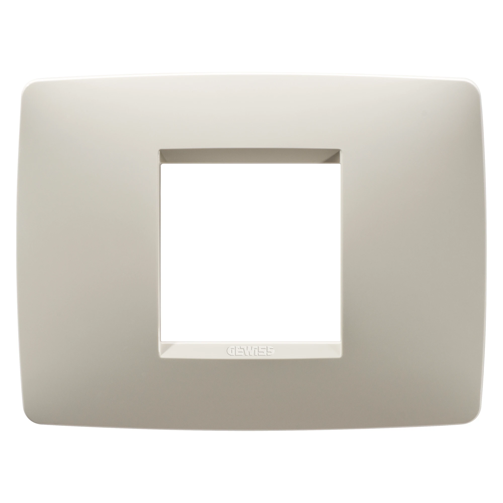 GEWISS GW16102TI ONE PLATE - IN TECHNOPOLYMER - 2 MODULES - IVORY - CHORUSMART (img_001)