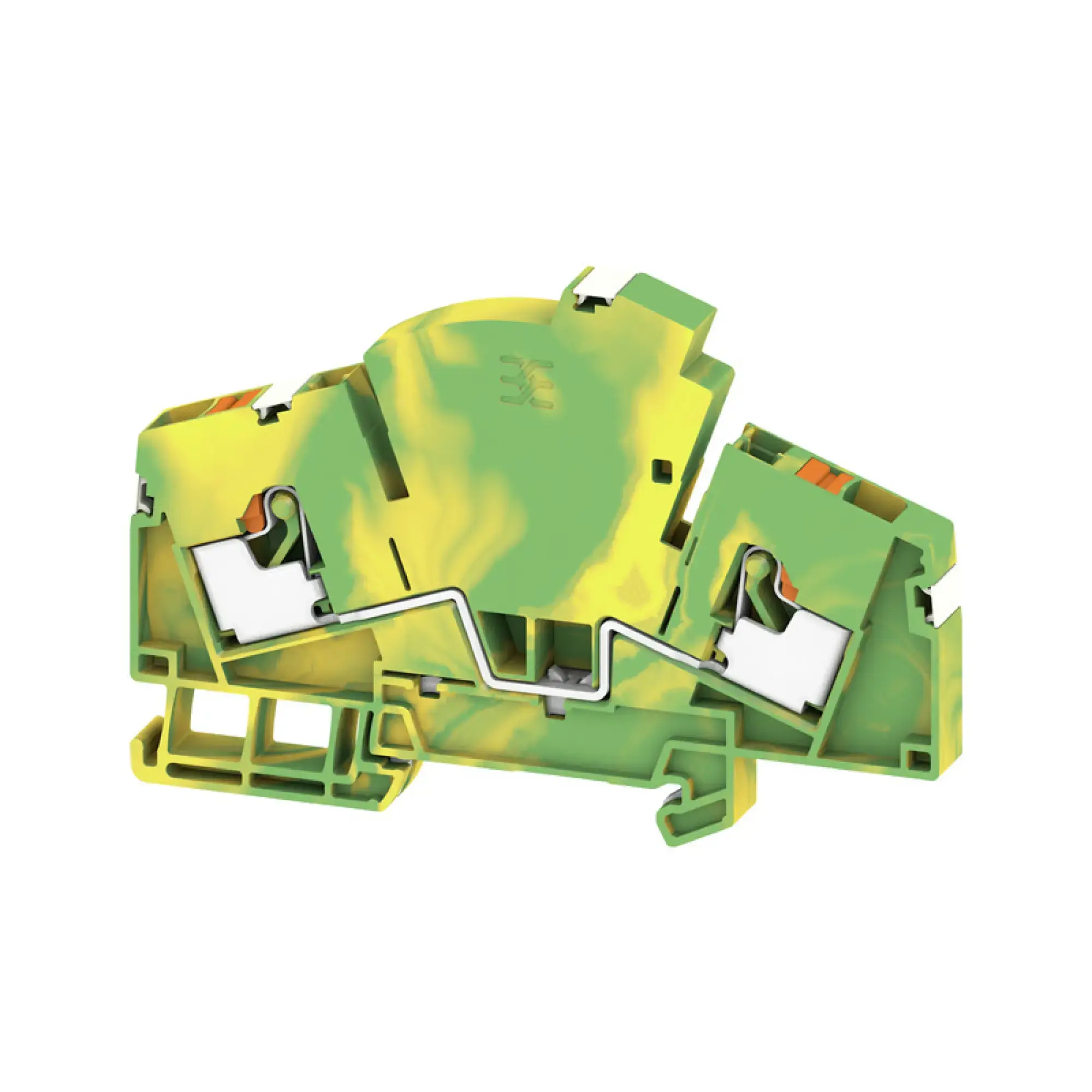 Weidmüller 2792430000 PE terminal, PUSH IN, Green/yellow, 6 mm², 500 V, Number of connections: 2, Number of levels: 1, V-0, Wemid (img_001)