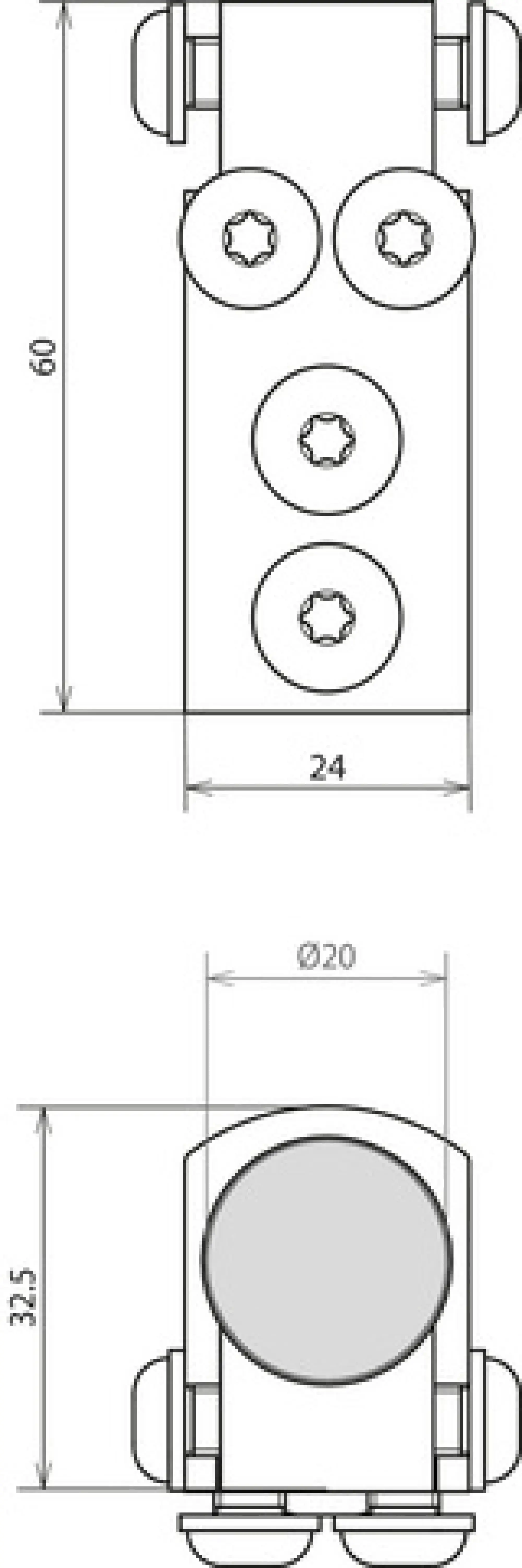 Dehn 621094 Connection clamp St/galZn 4xM6 for earth rod D20mm (img_002)