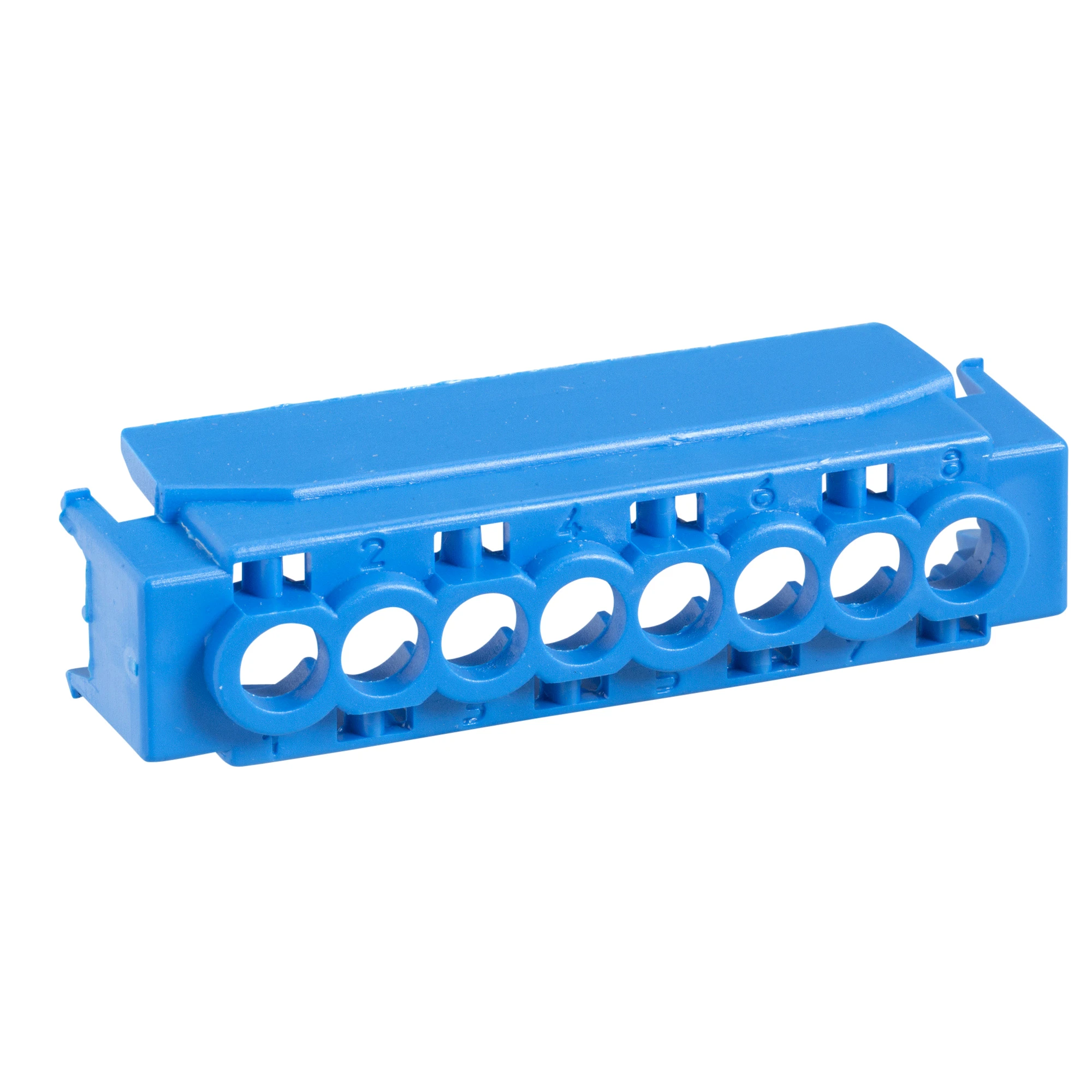 Schneider Electric 13586 Insulating Cover for Terminal Blocks, 8-Hole, Blue (img_001)